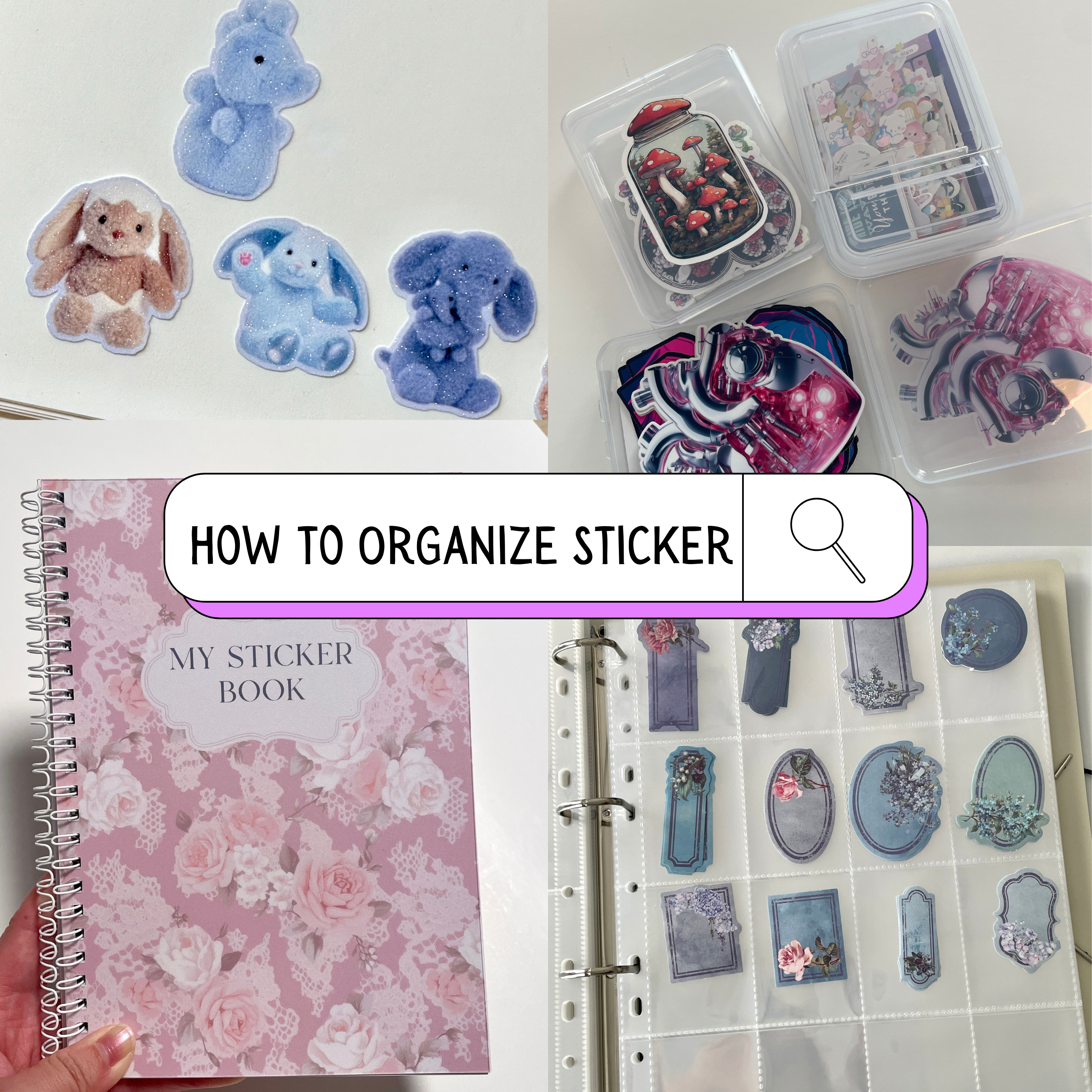 Sticker Organizing Inspo How to organize stickers| Easy Way to Store Unused Stickers