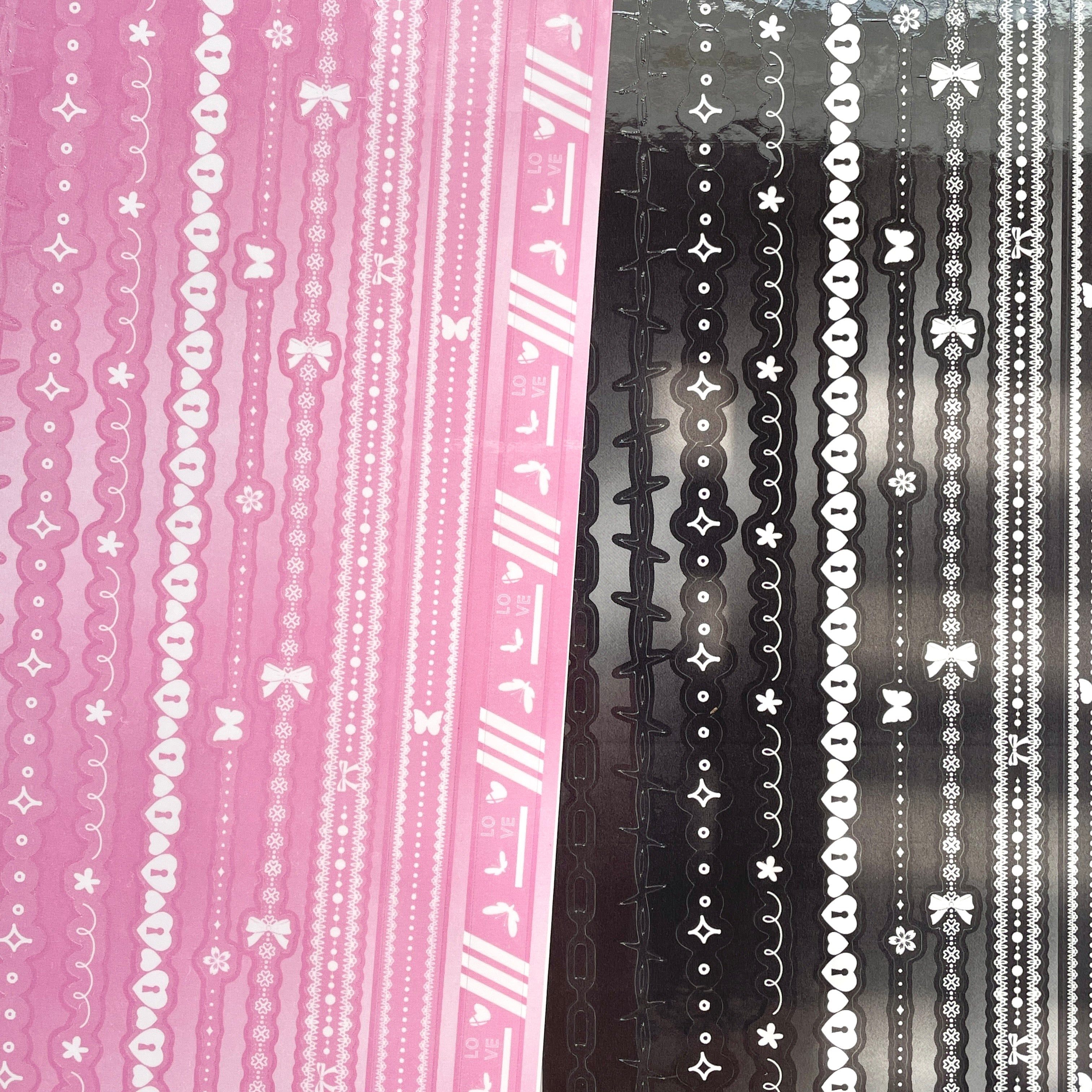 Heart Lace Chain Sticker