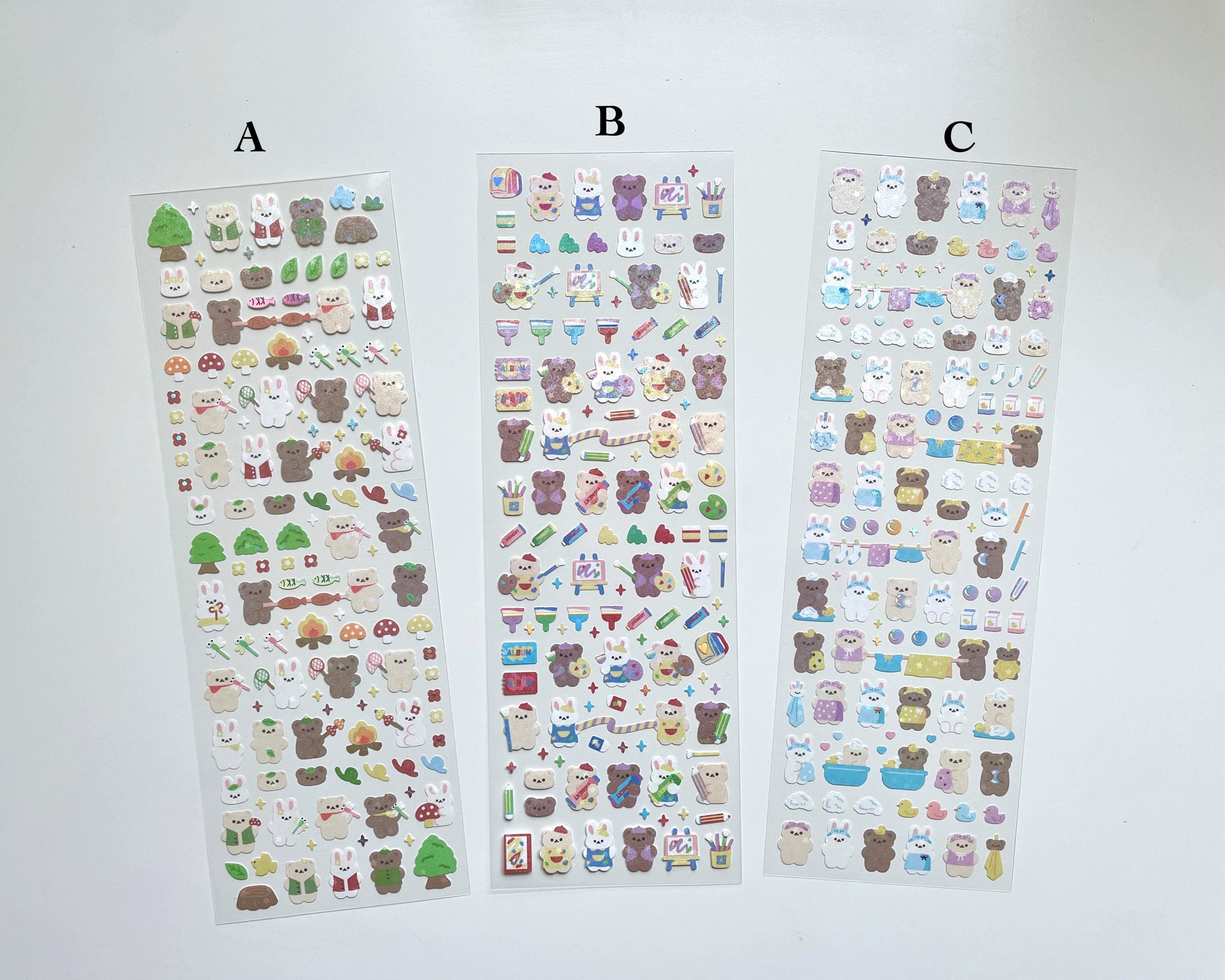 Kawaii Bunny Bear Stickers