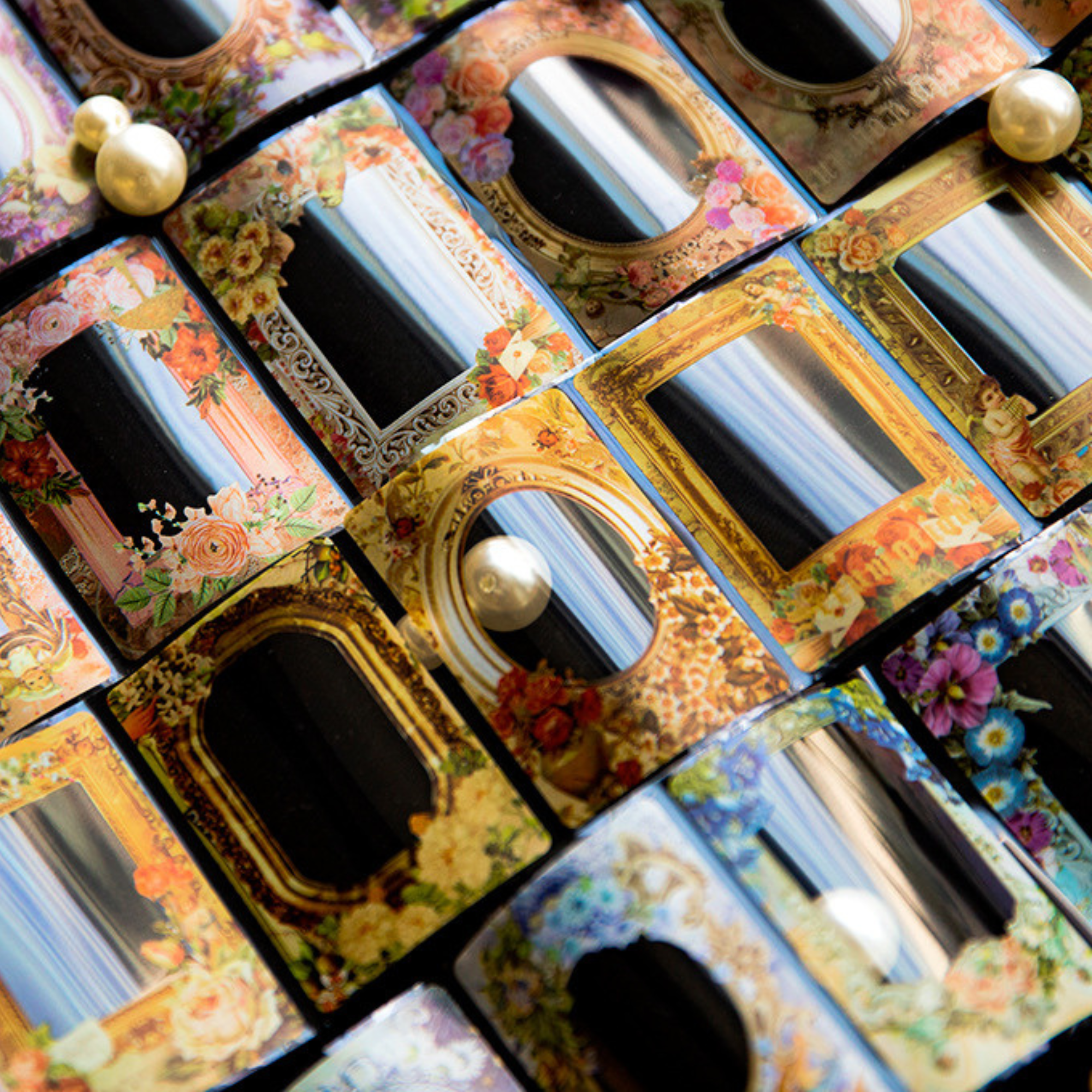 Retro Flower Frame Tape