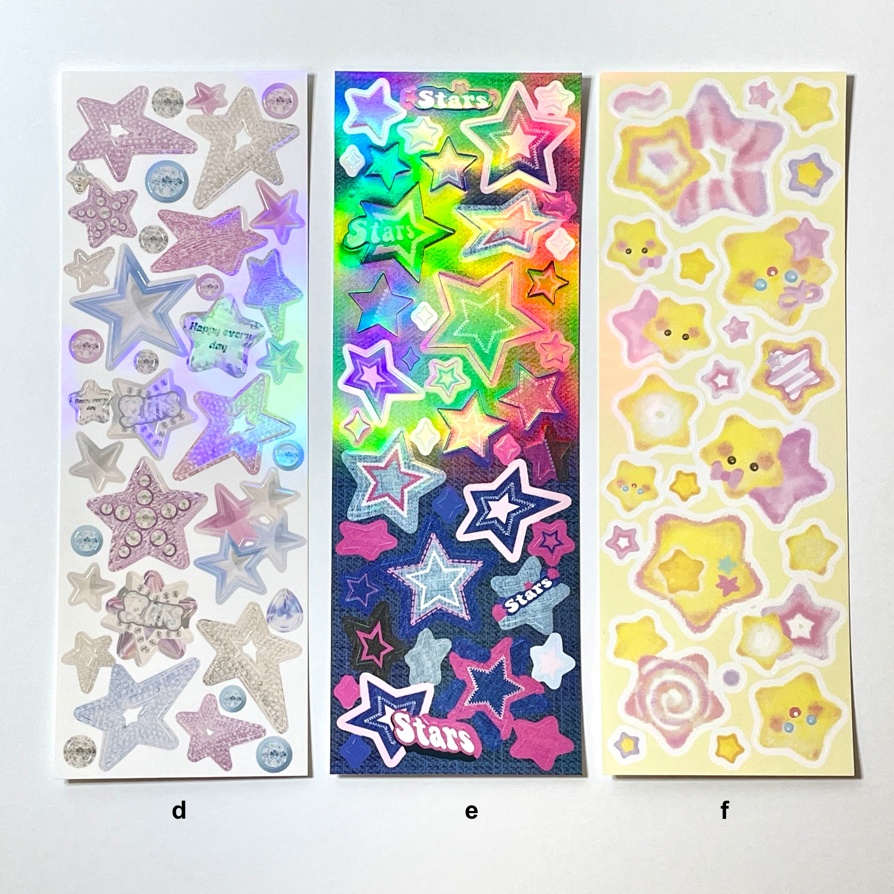 Infinity Sticker Holo Holographic Stars Deco Sticker / Kawaii Kpop Toploader Deco Sticker