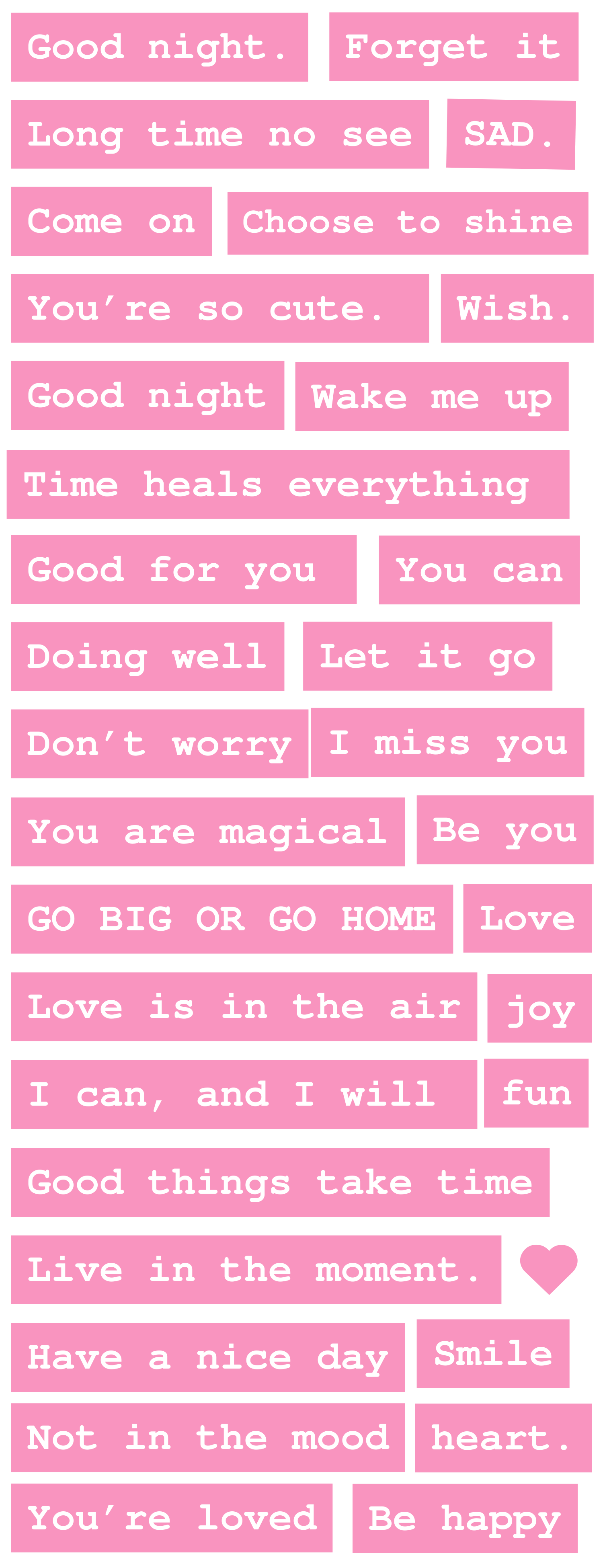 Journal Words Sticker