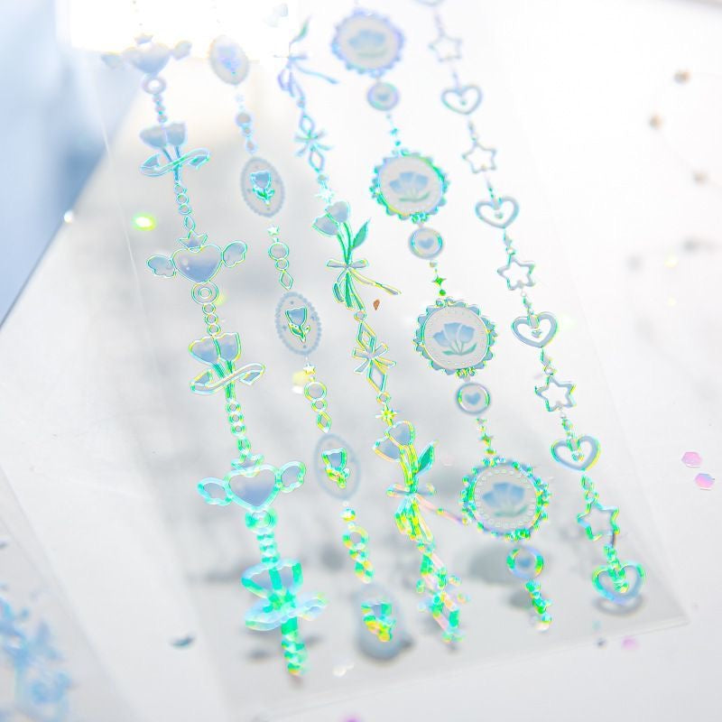 Flower Cross Chain Sticker