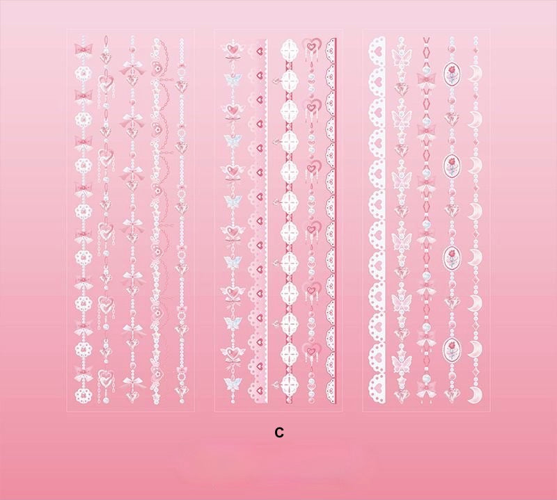 Chain Language Sticker Flower Cross Chain Sticker