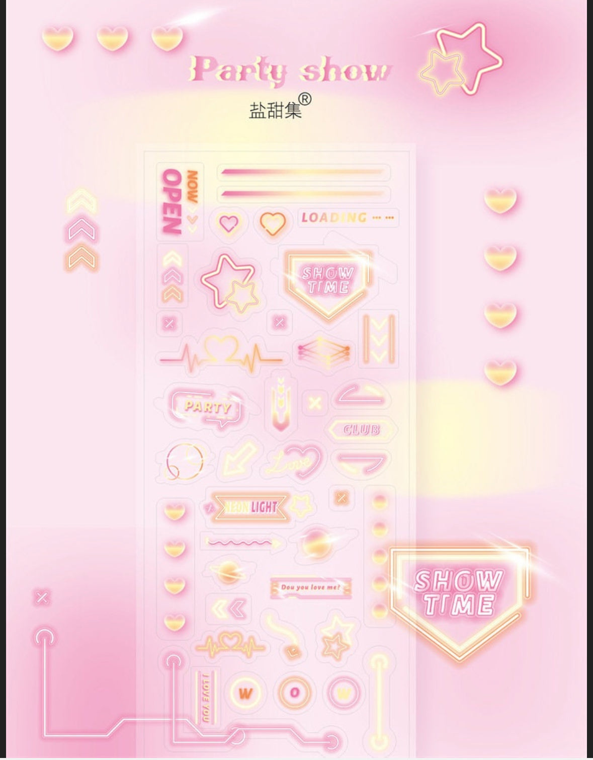 Cyberpunk deco sticker sheet