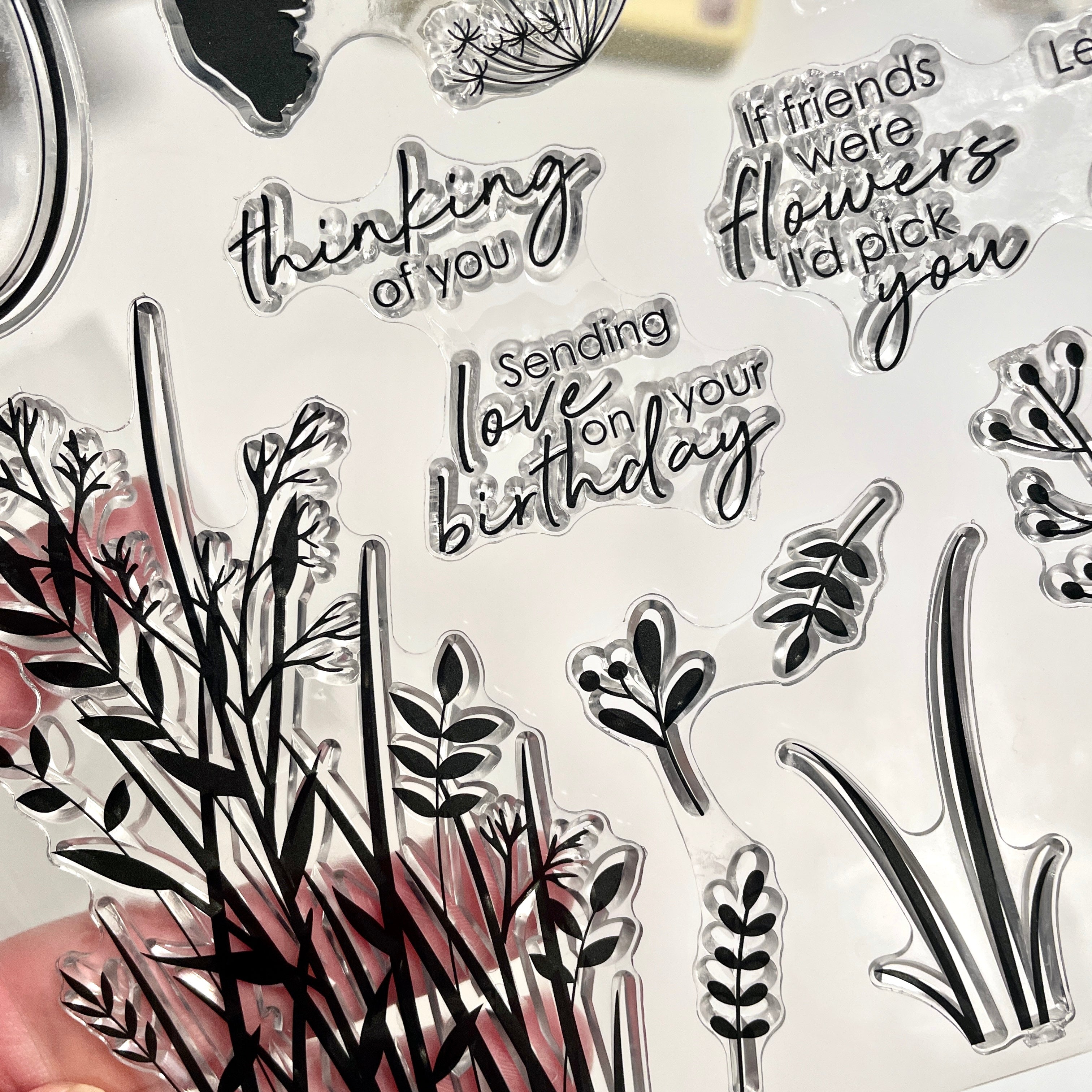 Clear Flower Stamp Set