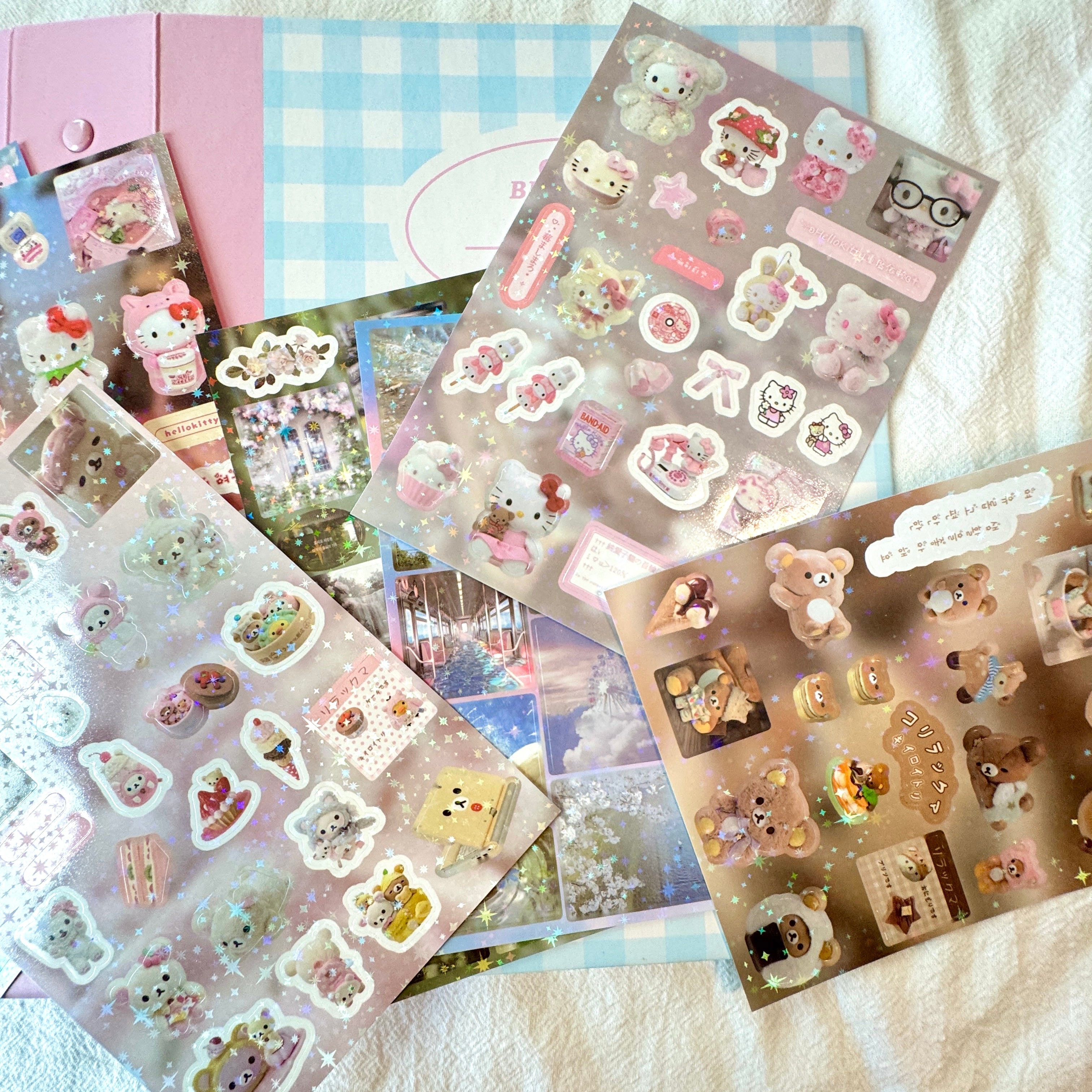 8 PCS of Kawaii Kitty Sticker Sheet