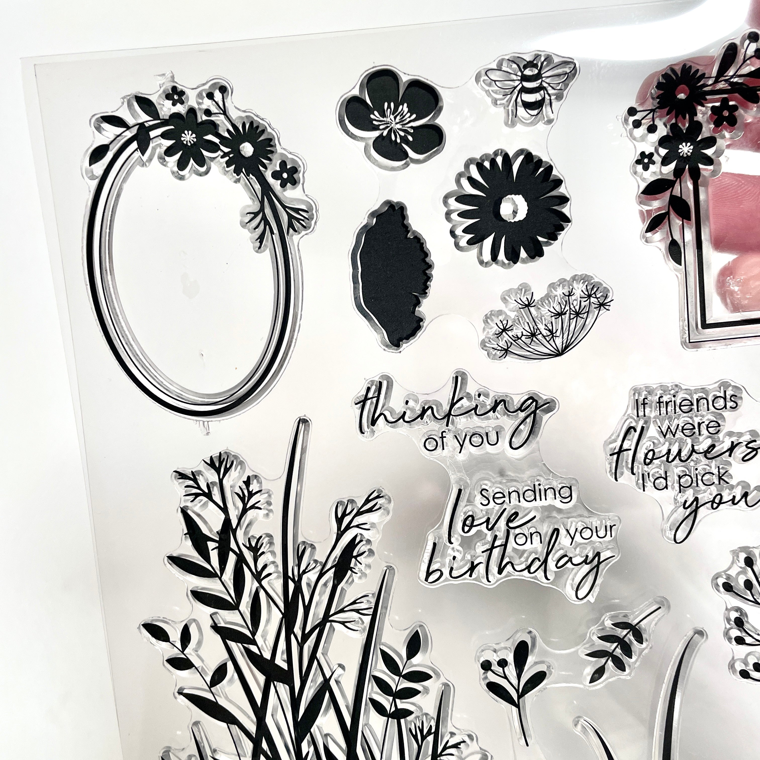 Clear Flower Stamp Set