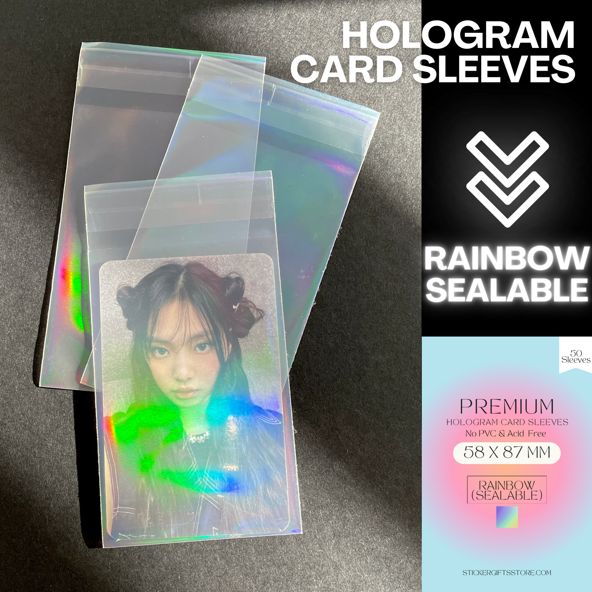 Hologram Kpop Card Protect Sleeves / Polco Shining Star Card Holder