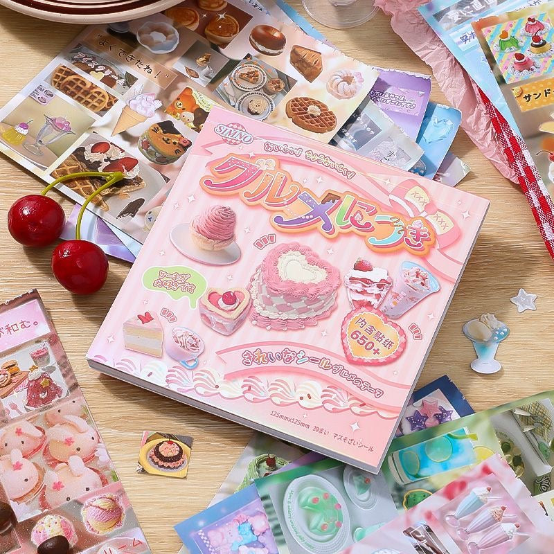 30 Pages Food Themed Sticker Book