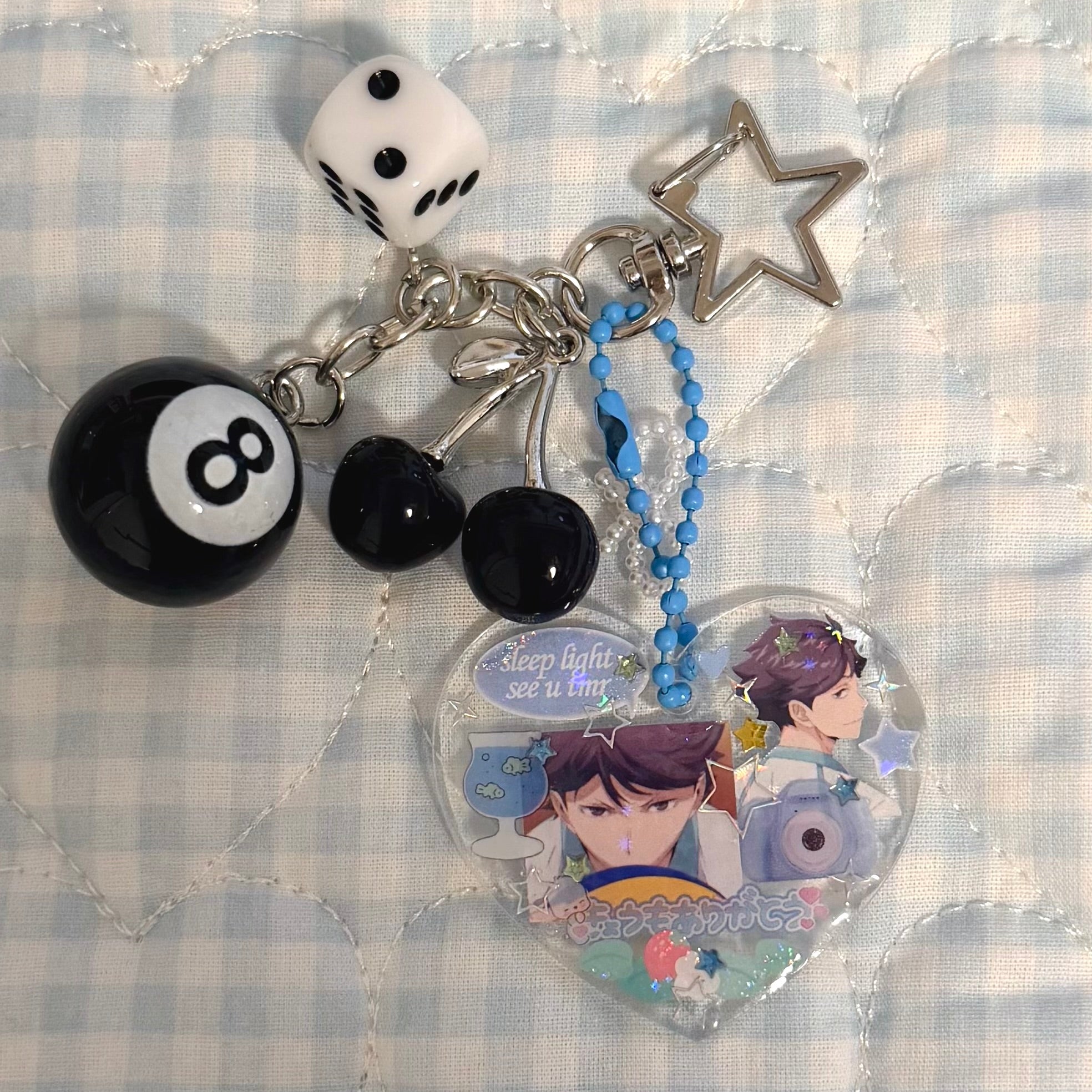 Single Side Decorated Keychain