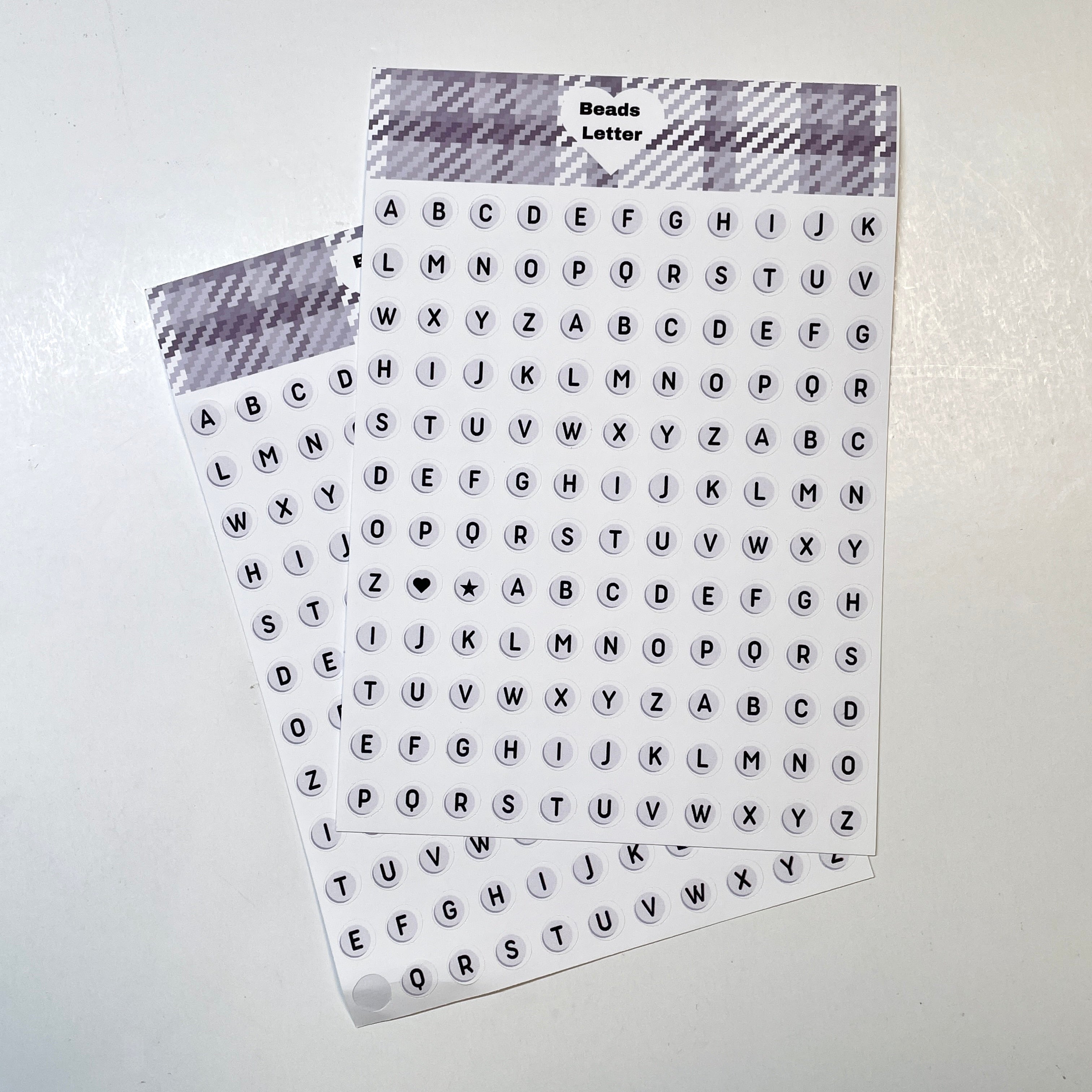 Little beads Alphabet Letter Sticker