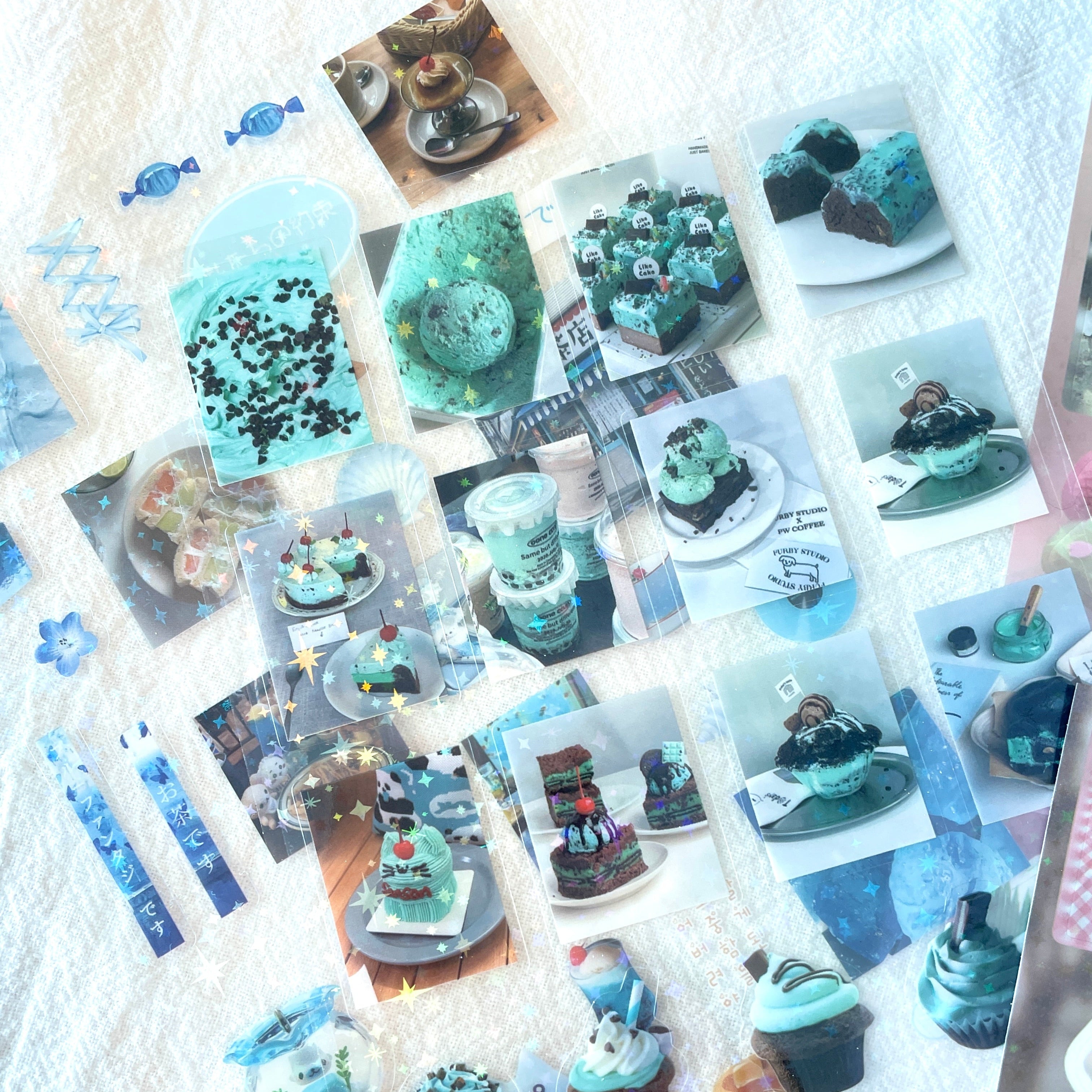 Set Of 10 Heisei Retro Style Sticker Sheet