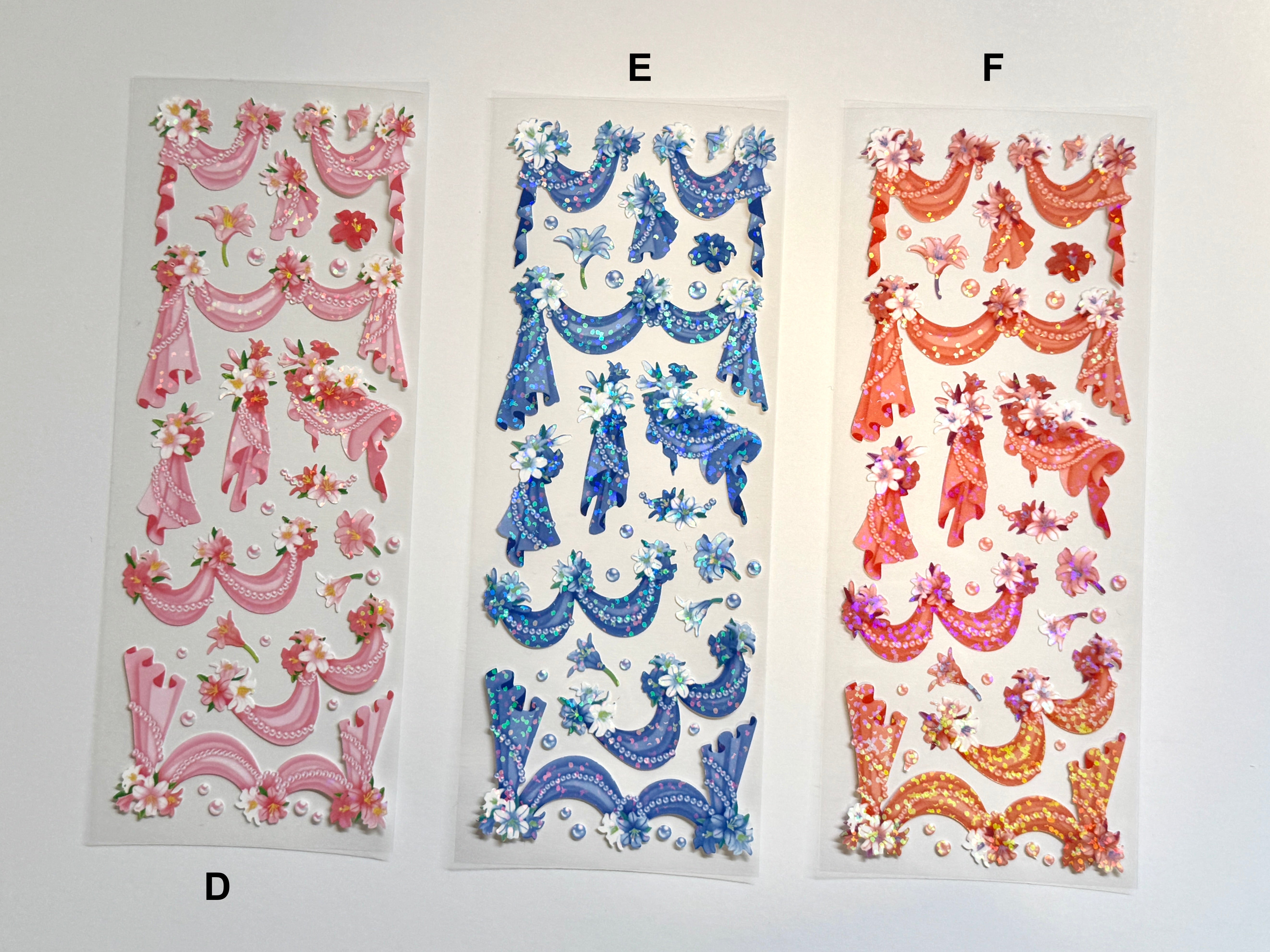 Flower Curtain Sticker