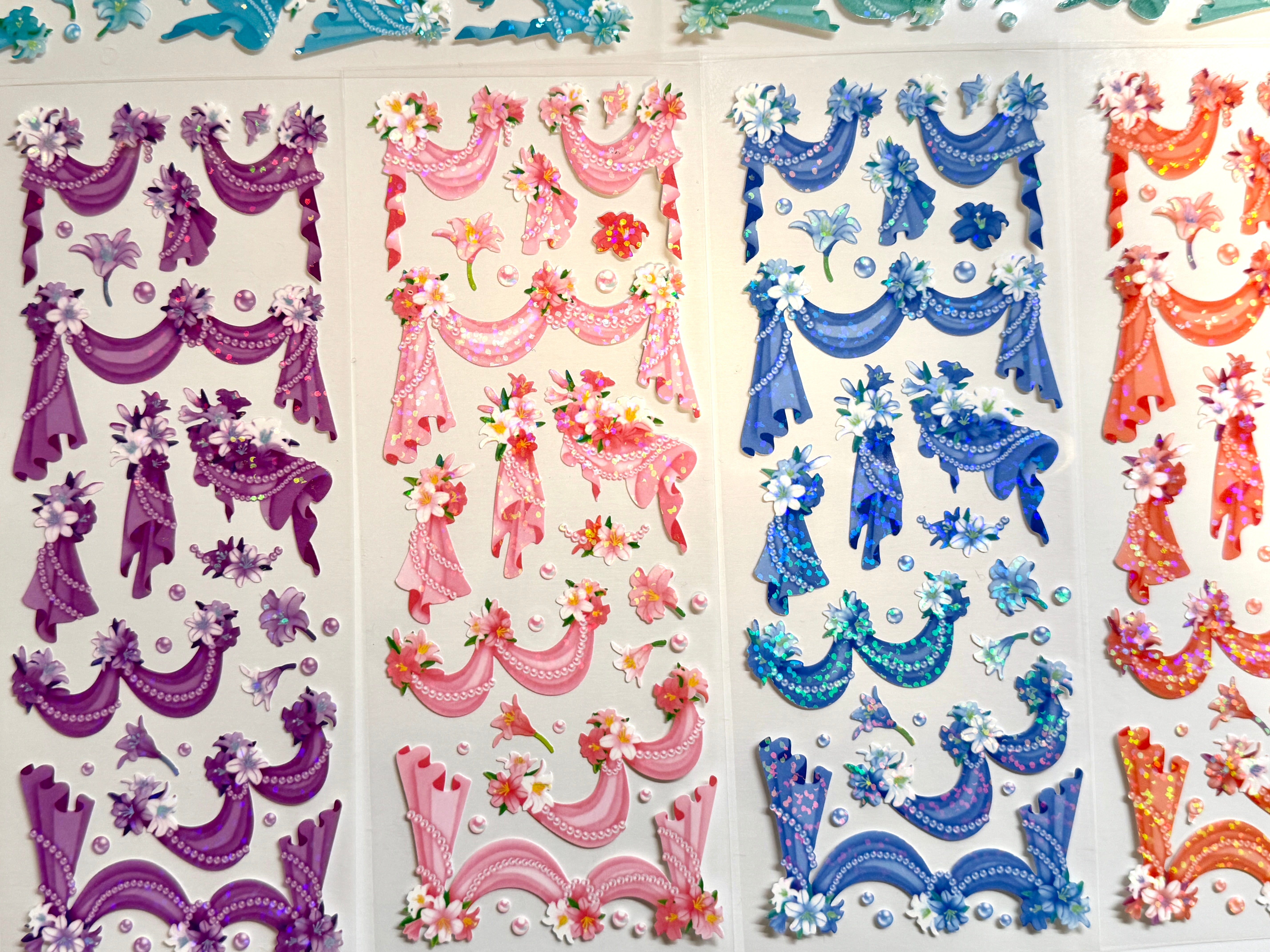 Flower Curtain Sticker