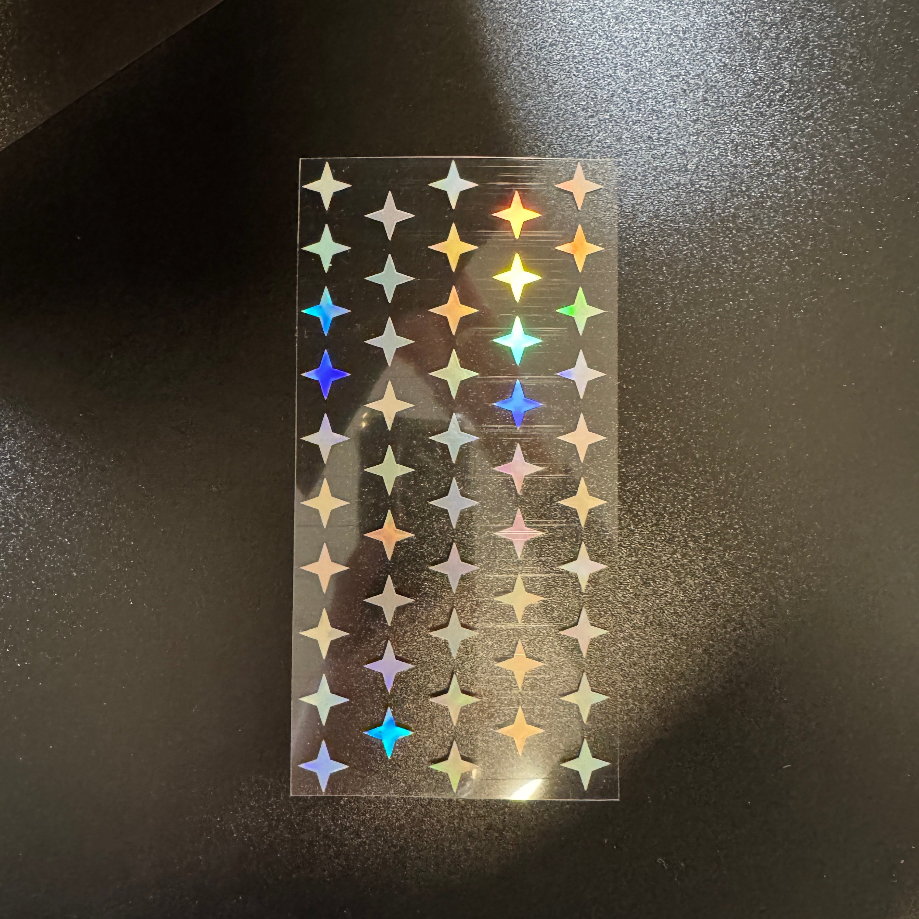 1 CM Holographic Star Sticker Sheet, Sparkle Heart Toploader Stickers