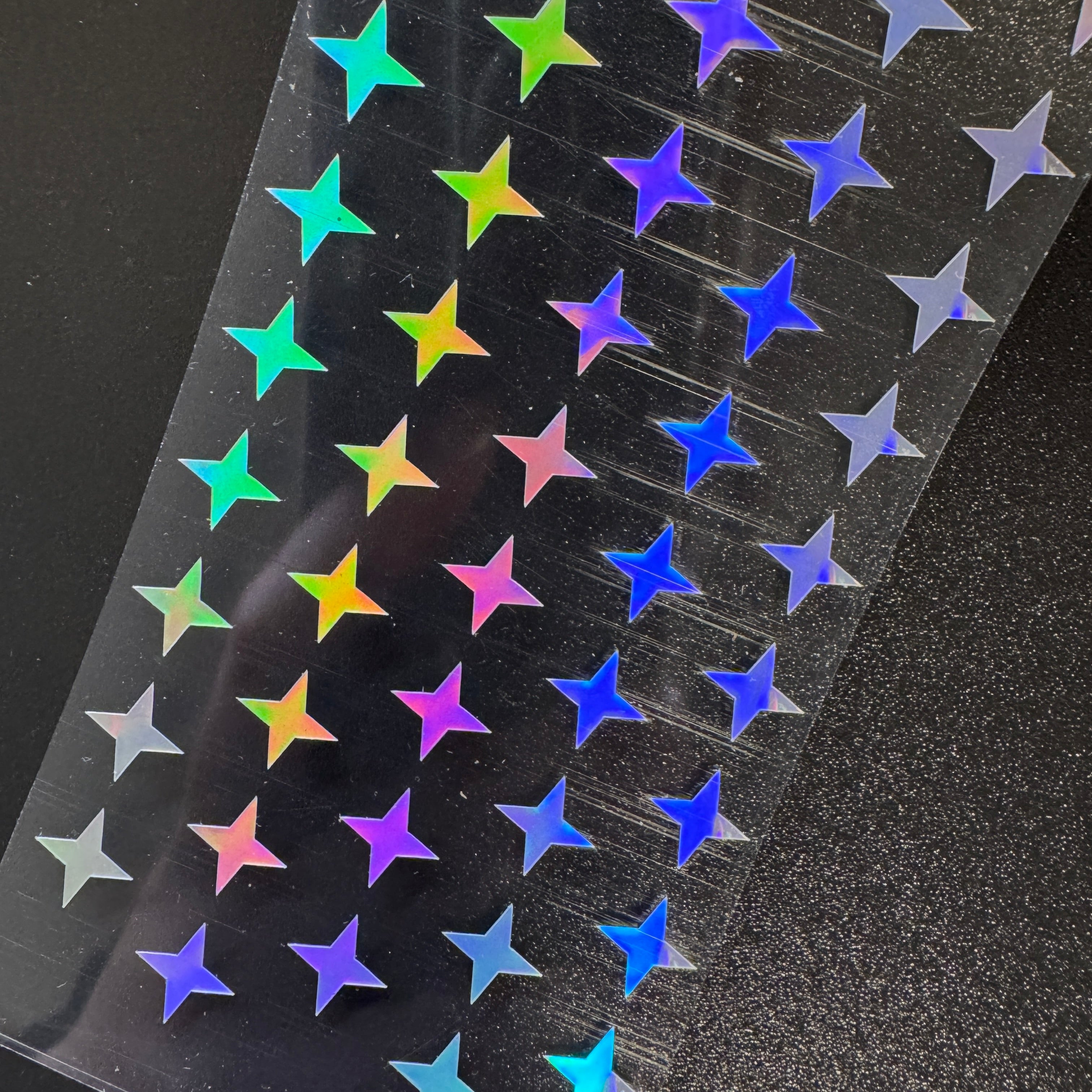 1 CM Holographic Star Sticker Sheet, Sparkle Heart Toploader Stickers