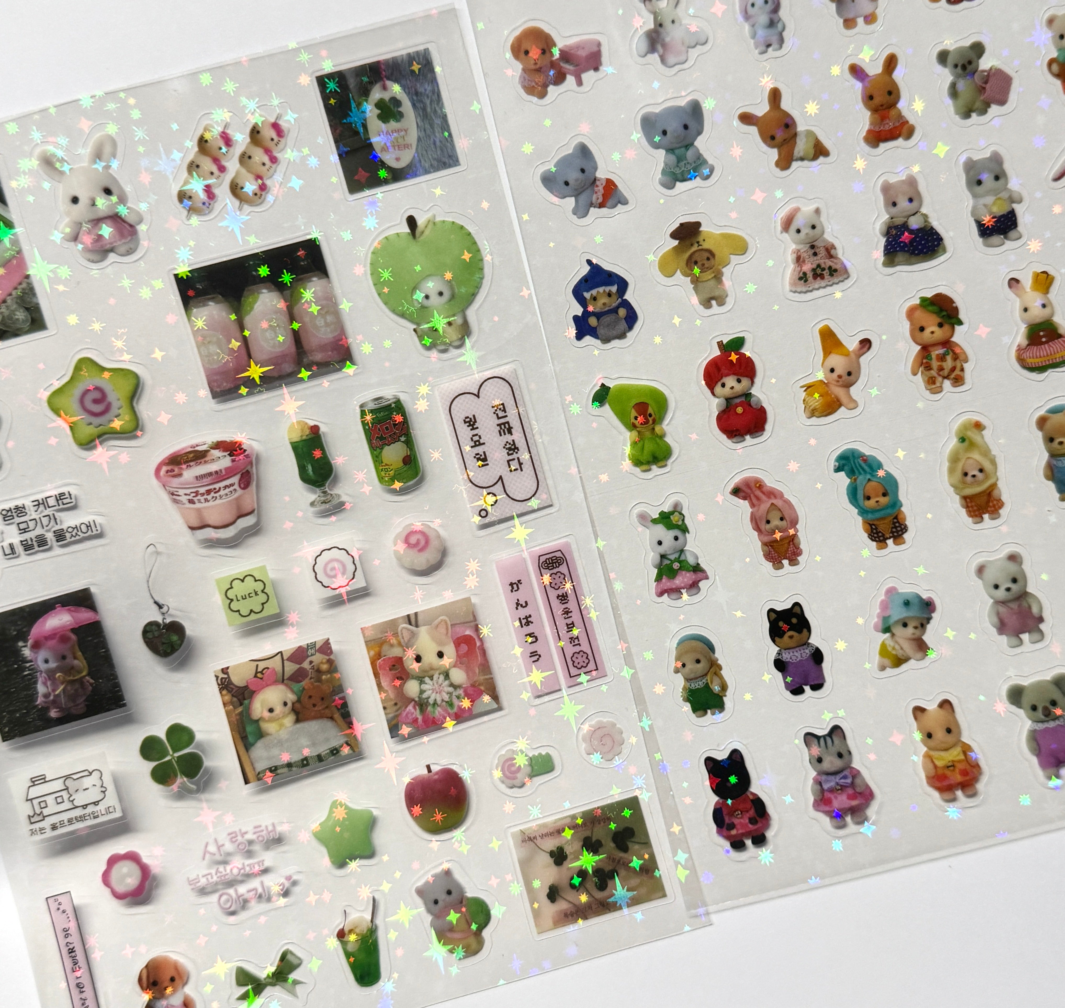 10 Sheets of Cute Critters Sticker Sheets