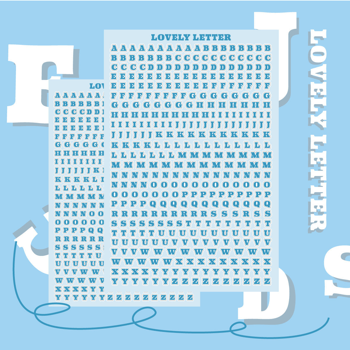 English Letter Sticker Sheet