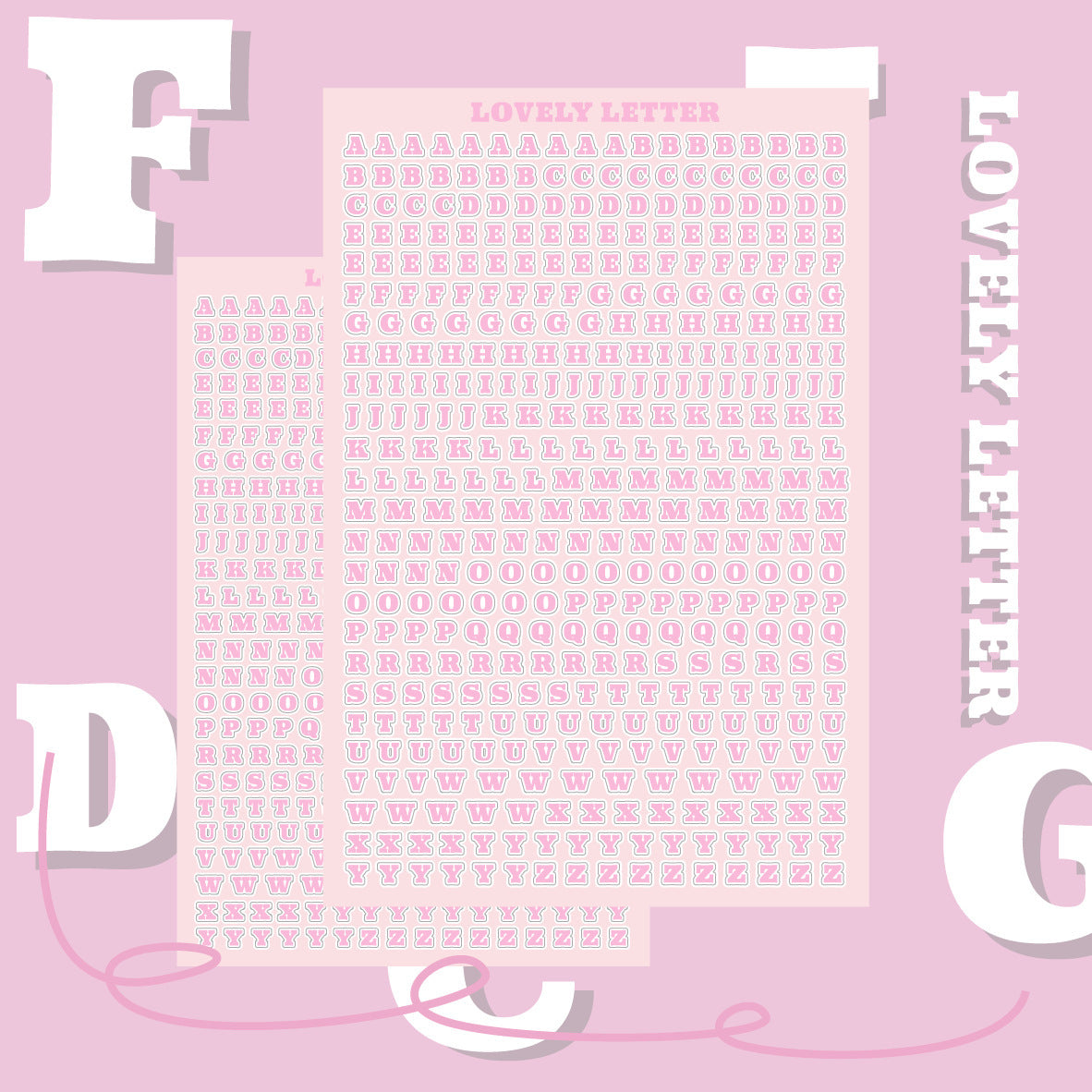 English Letter Sticker Sheet