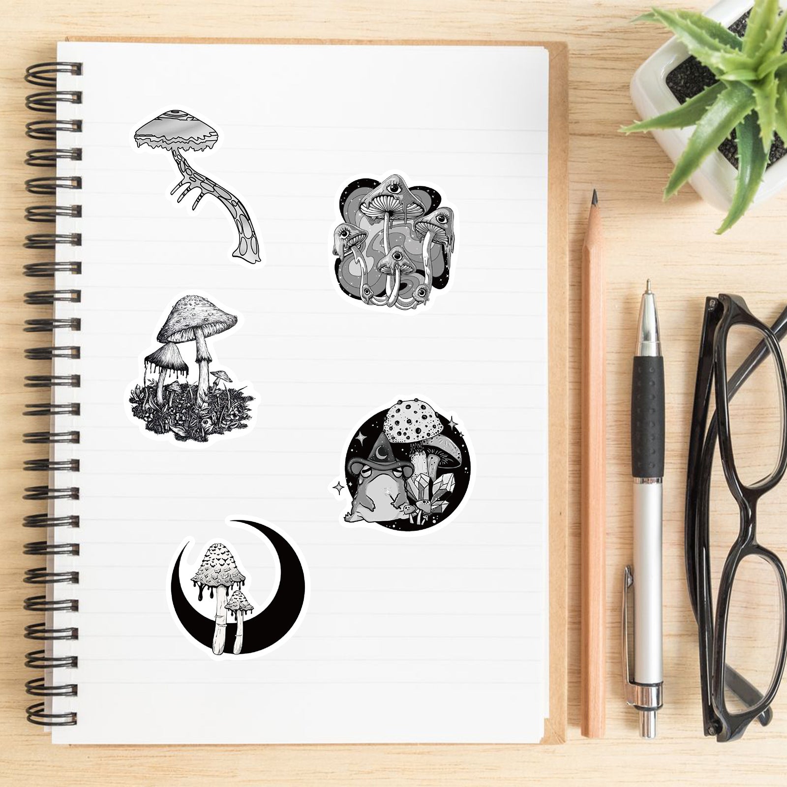 Gothic Mushroom Sticker Pack