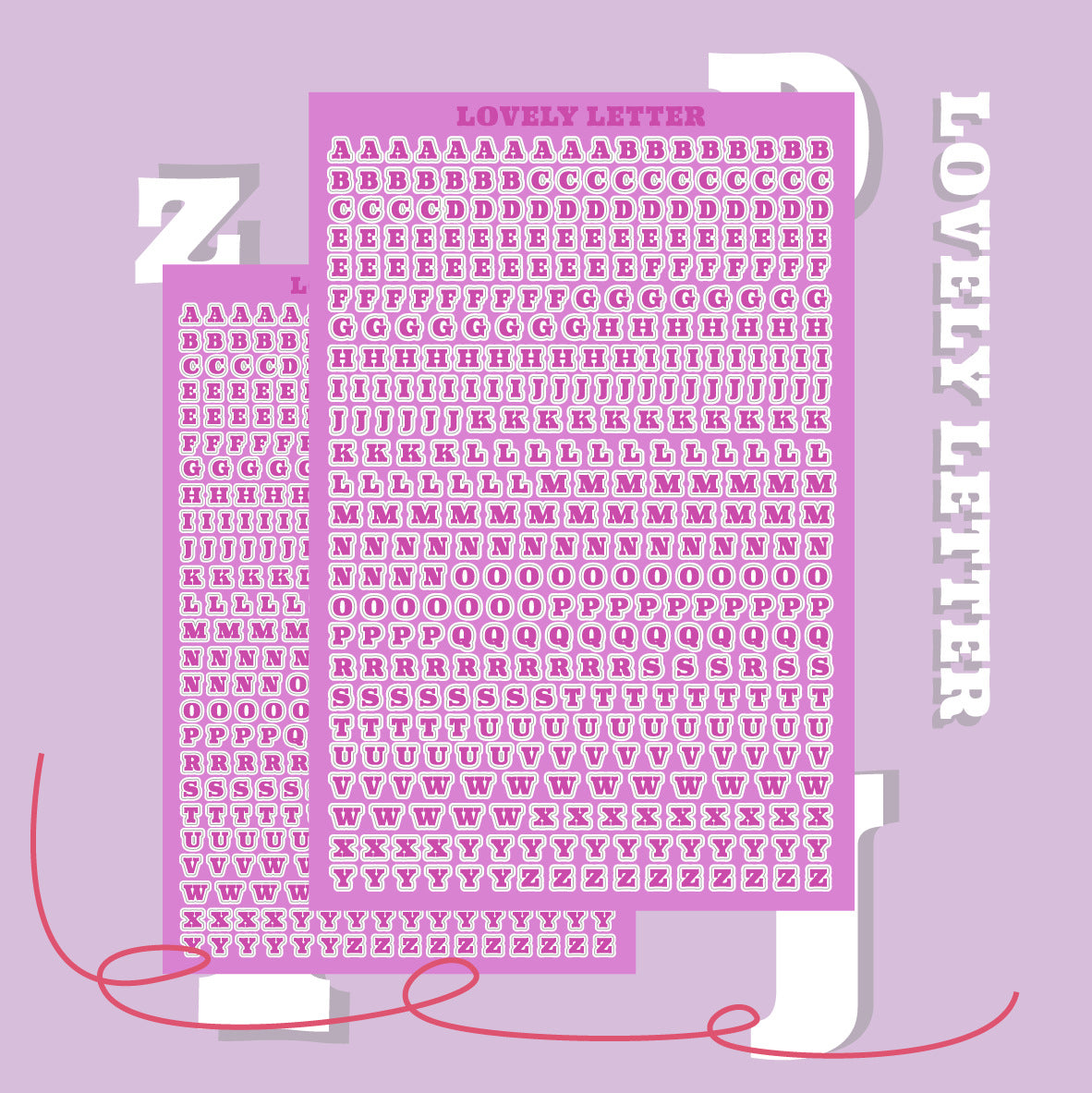 English Letter Sticker Sheet