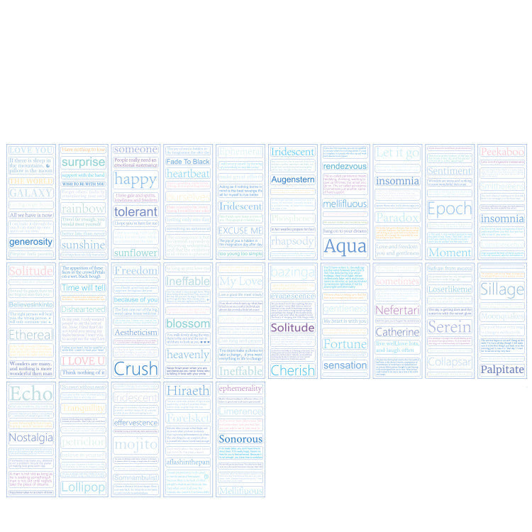 Characters Notes Sticker Book