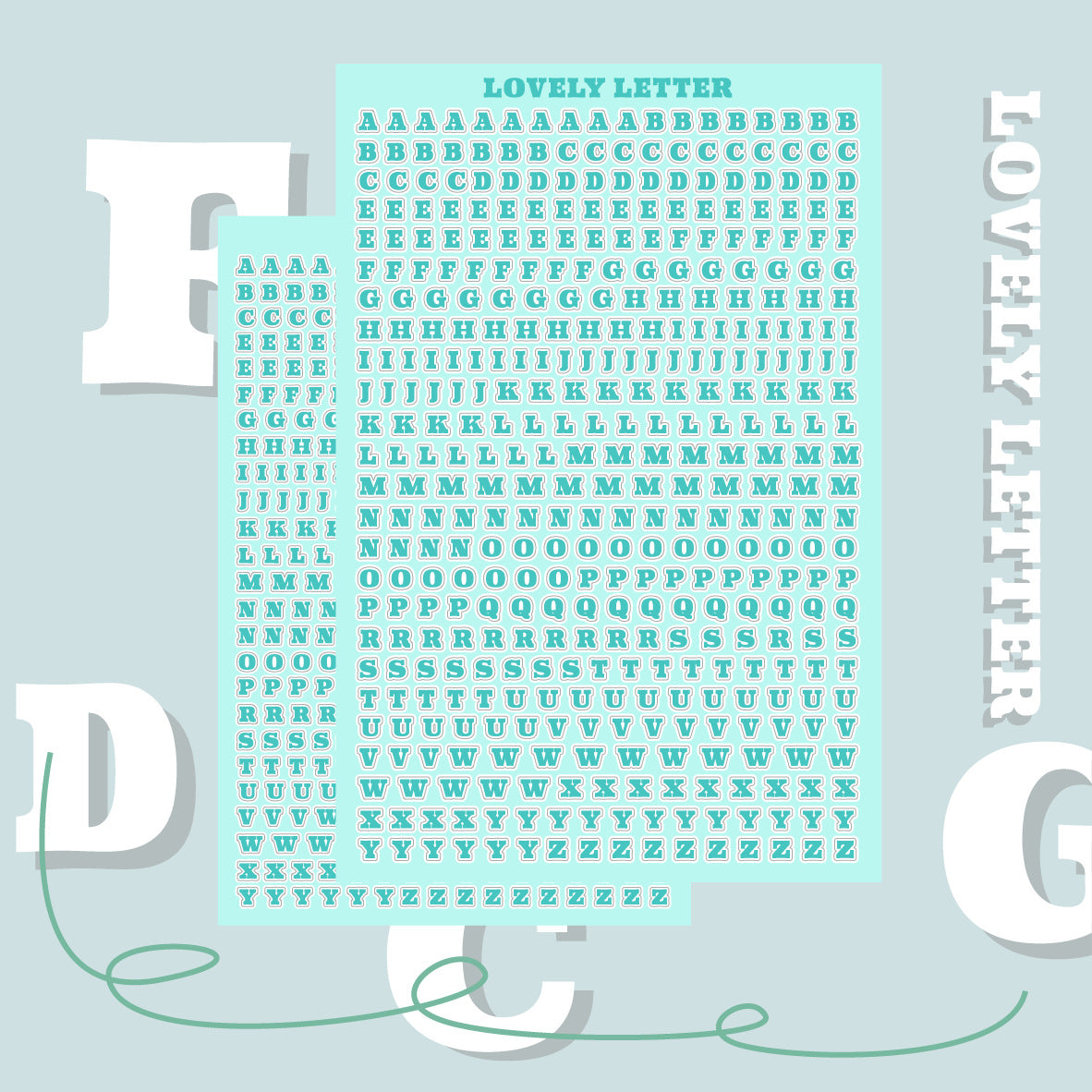 English Letter Sticker Sheet