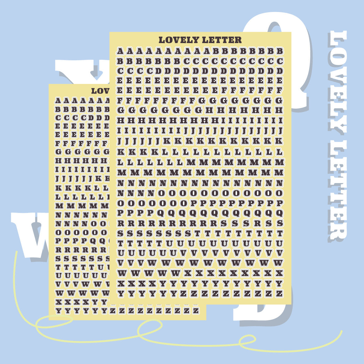 English Letter Sticker Sheet