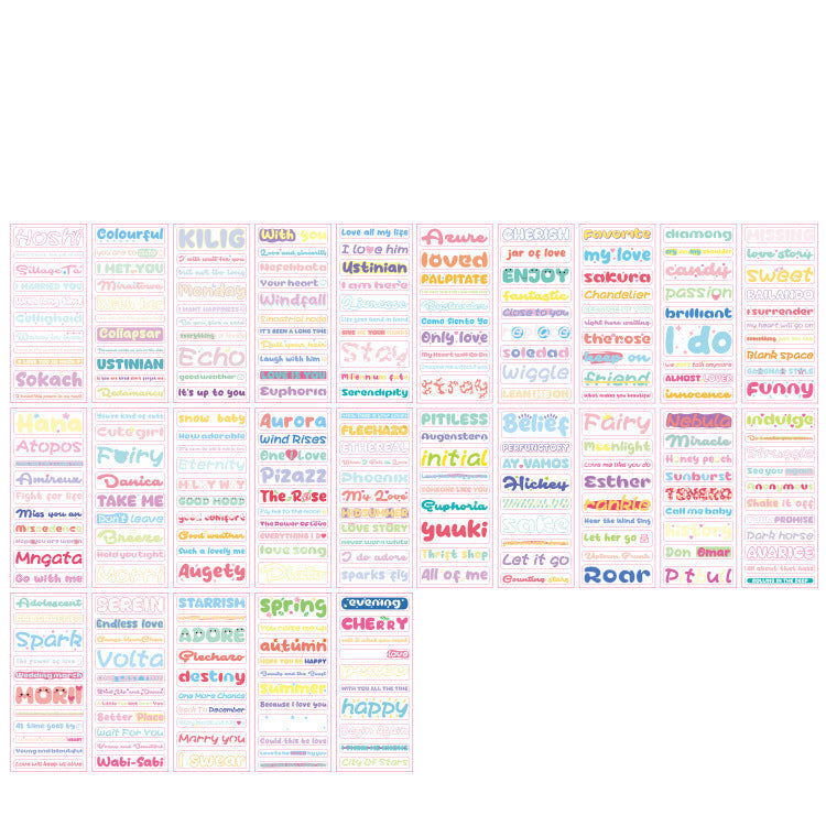 Characters Notes Sticker Book