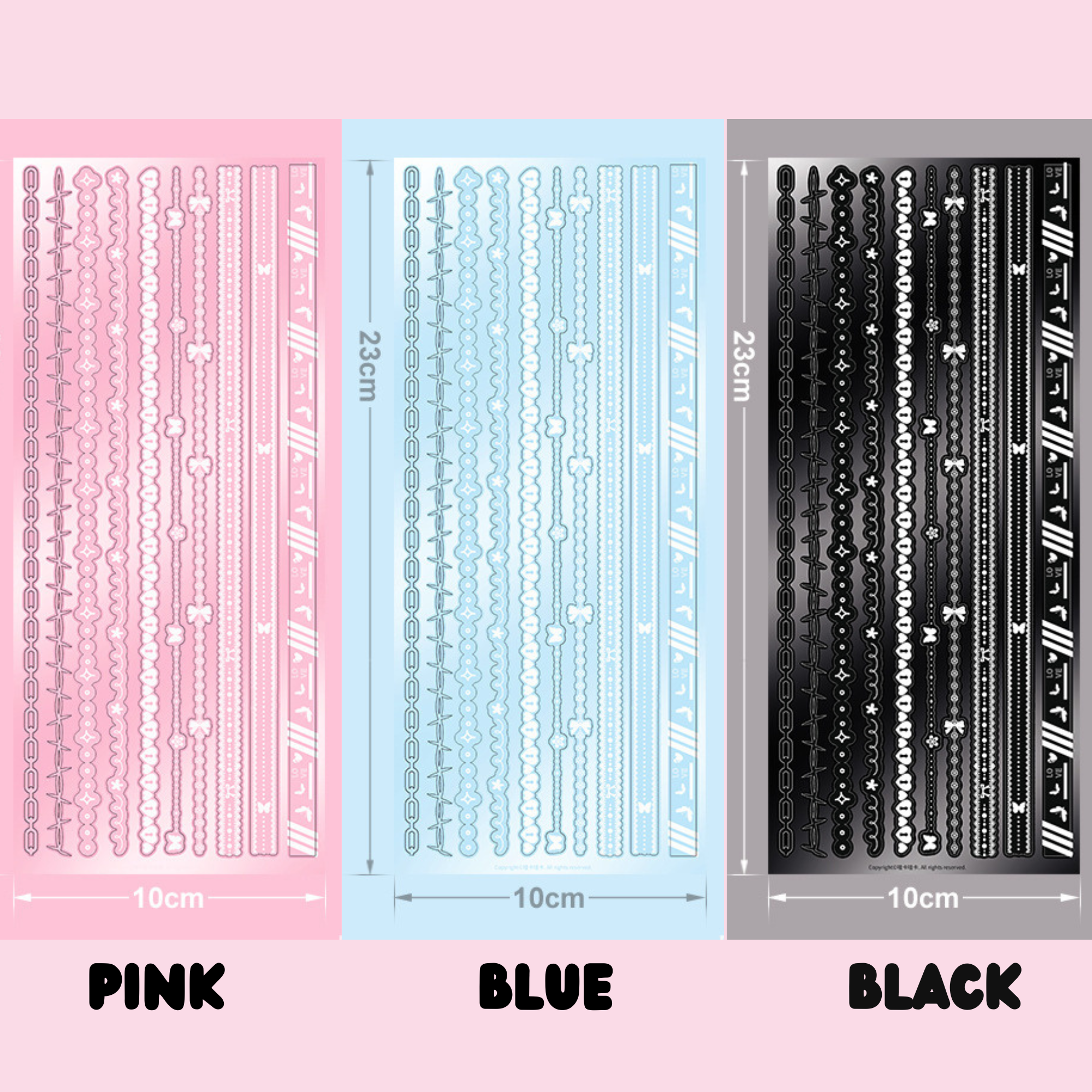 Heart Lace Chain Sticker