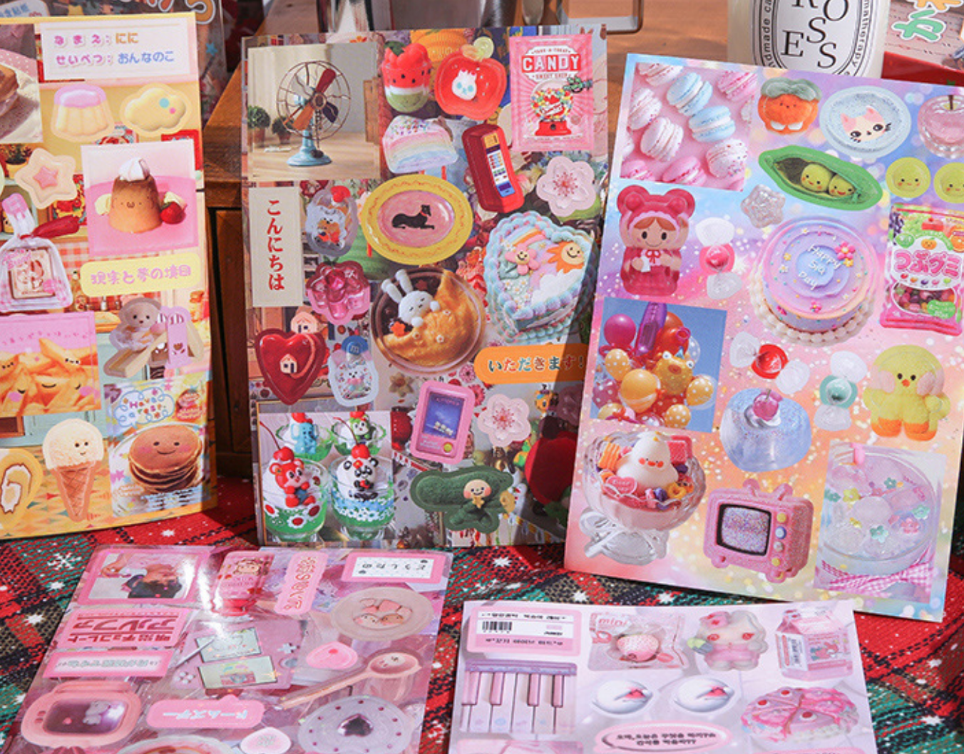 50 Pages Retro Kawaii Sticker Book