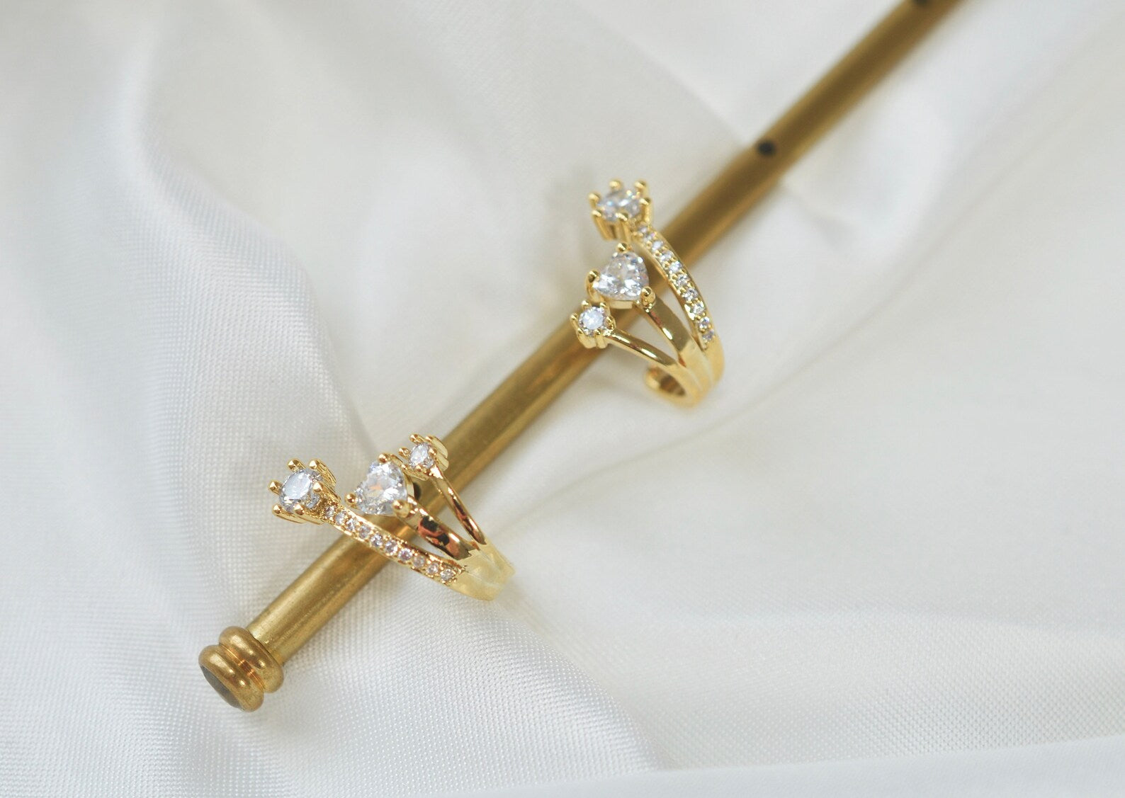 Gold Star Huggie Earrings