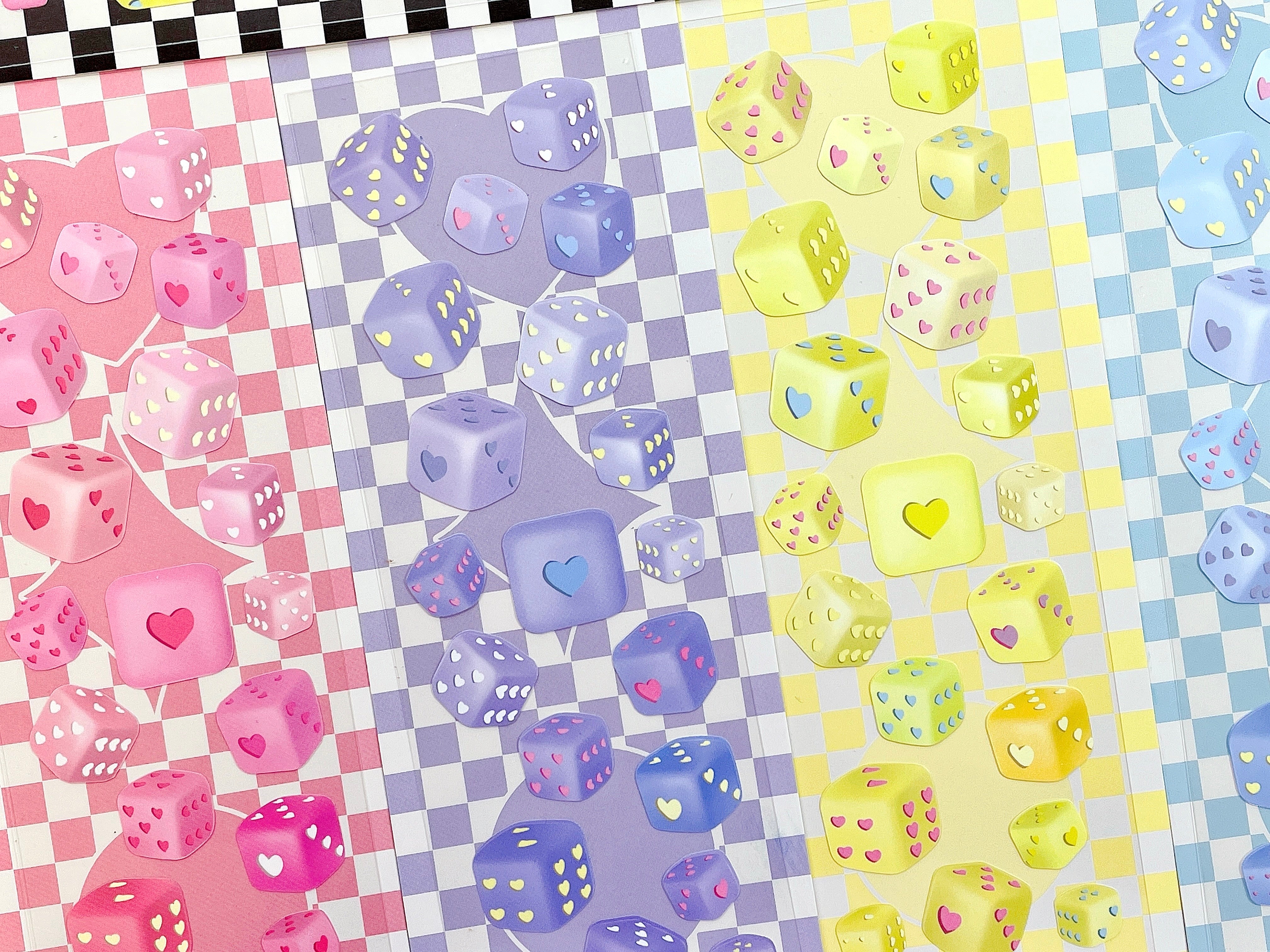 Dice sticker sheet