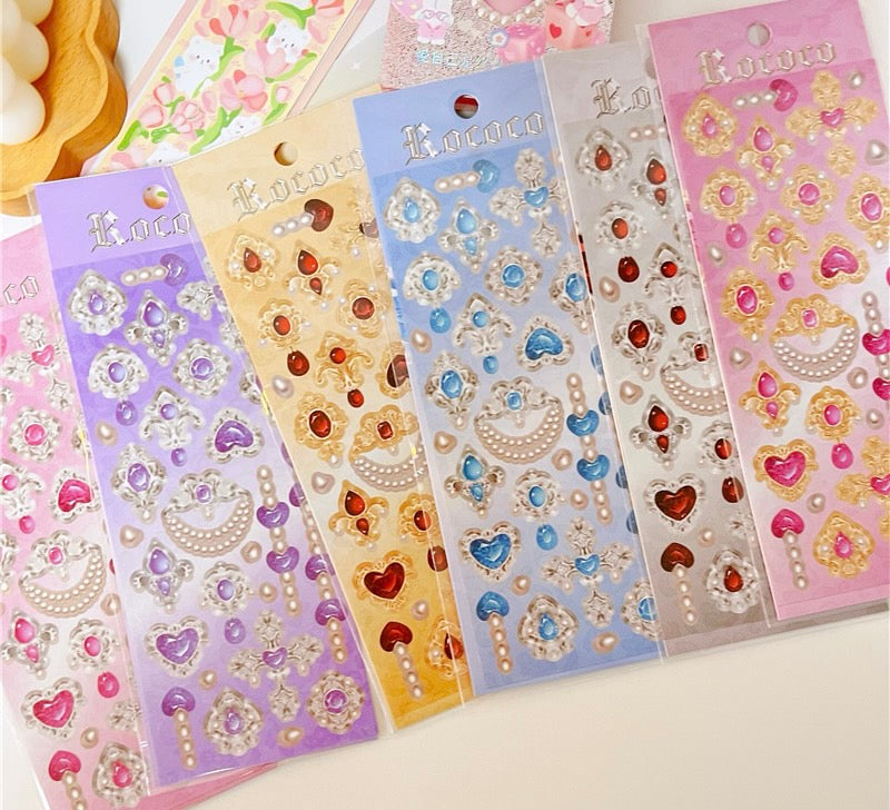 Rococo Flower Sticker Rococo Gem Sticker