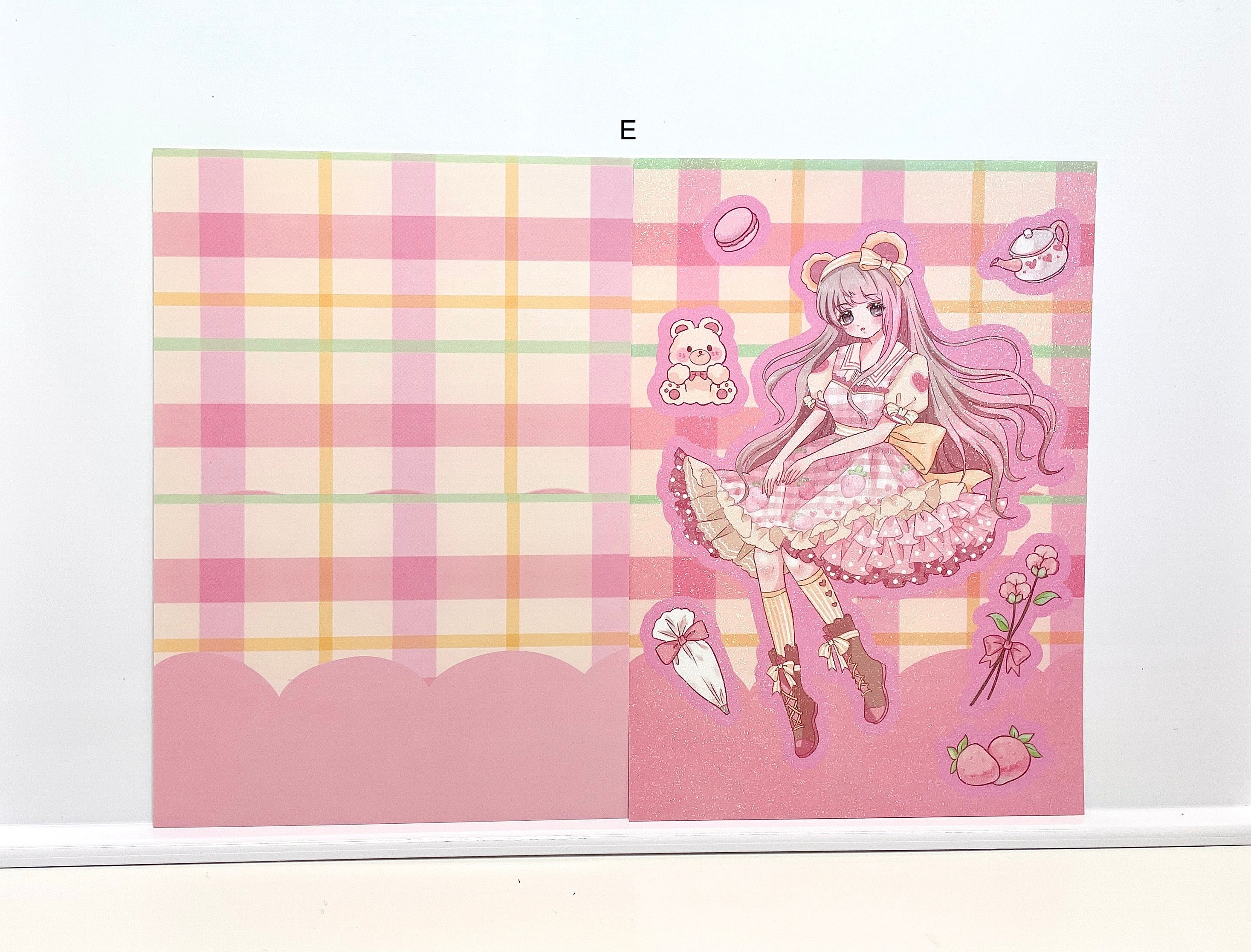 Comic girl sticker sheet