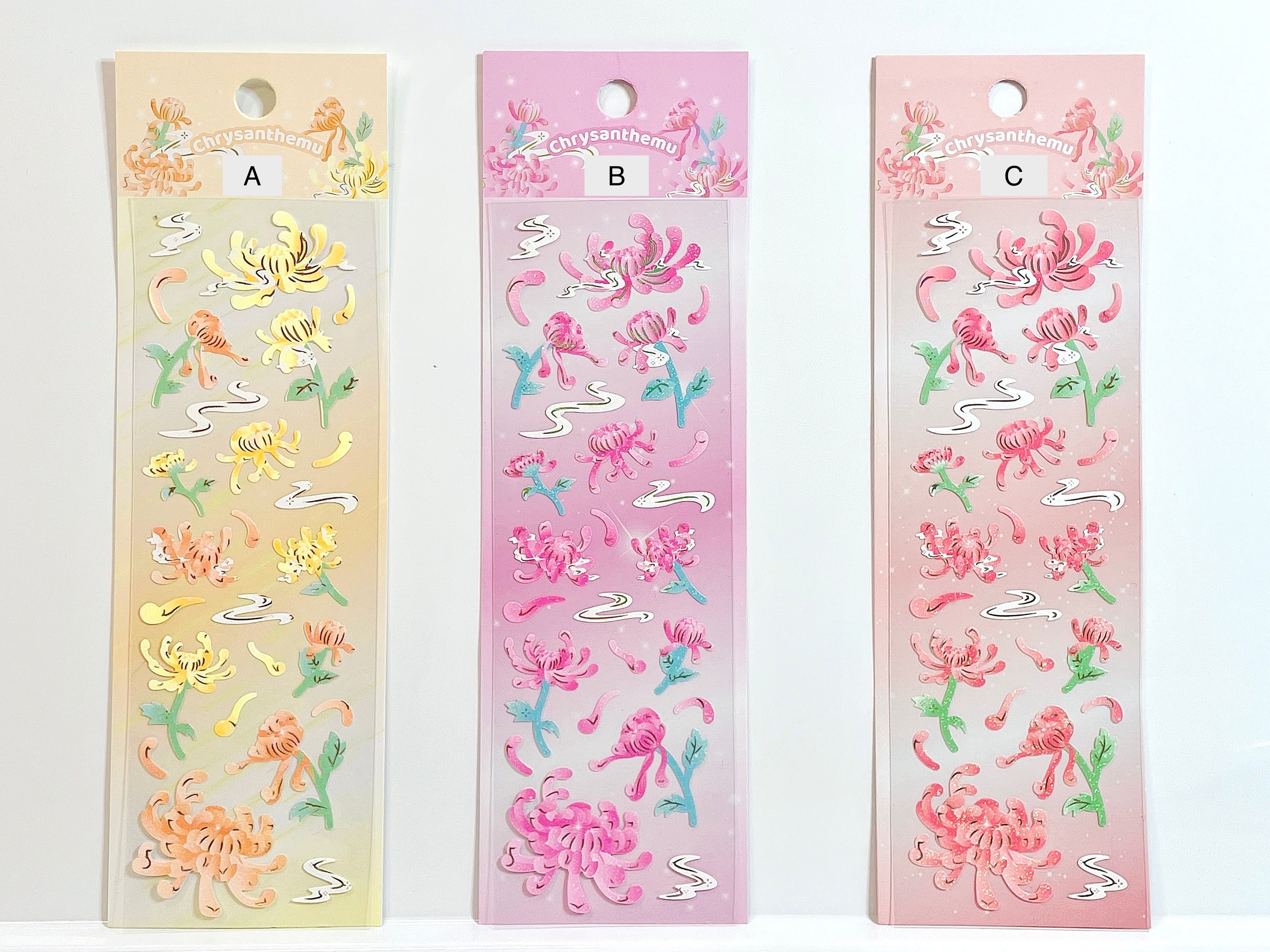 Chrysanthemum sticker sheet