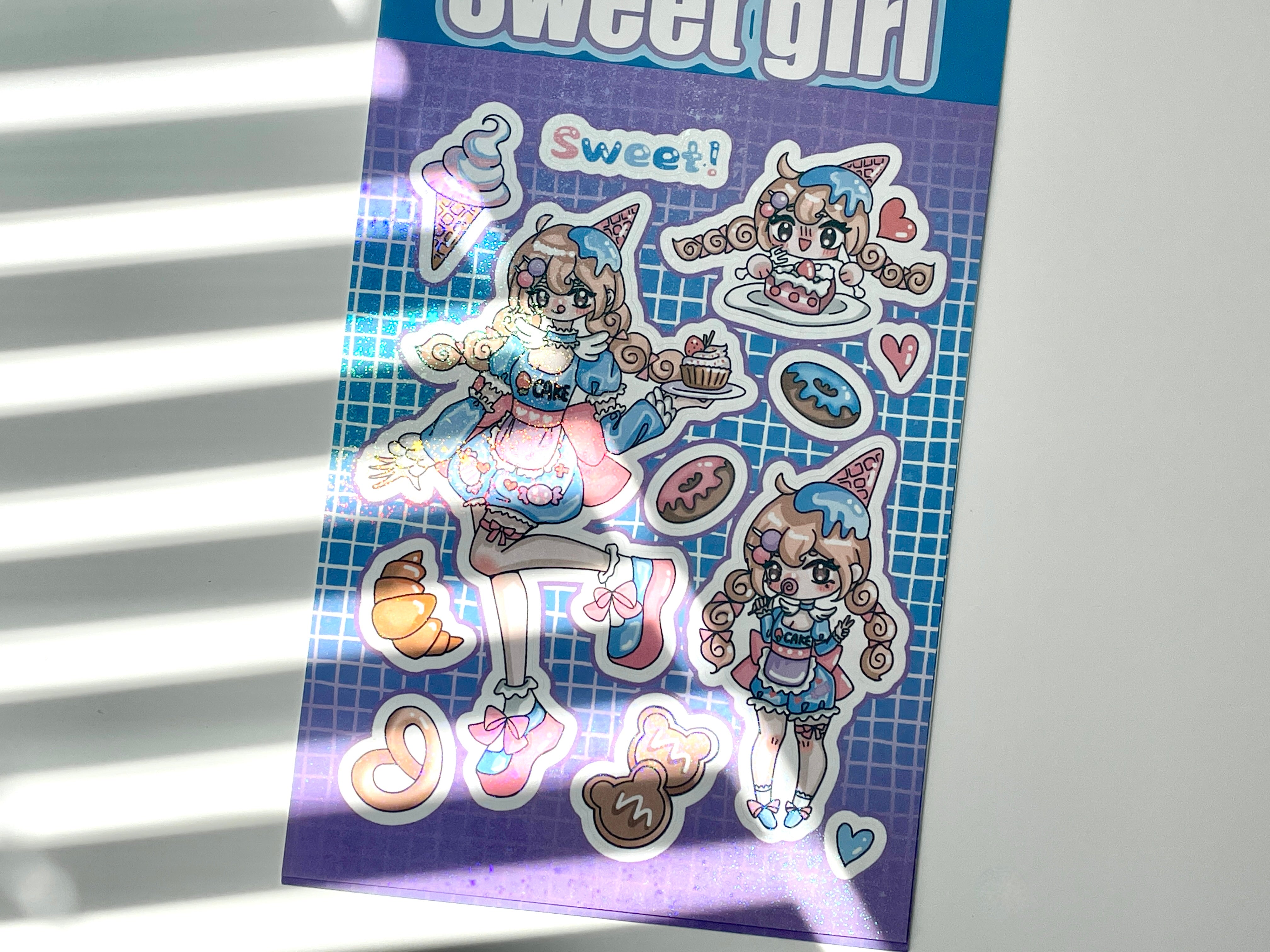 Comic Girl Sticker Sheet