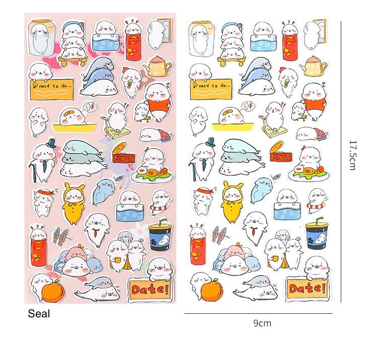 Cute Animal Sticker Sheet