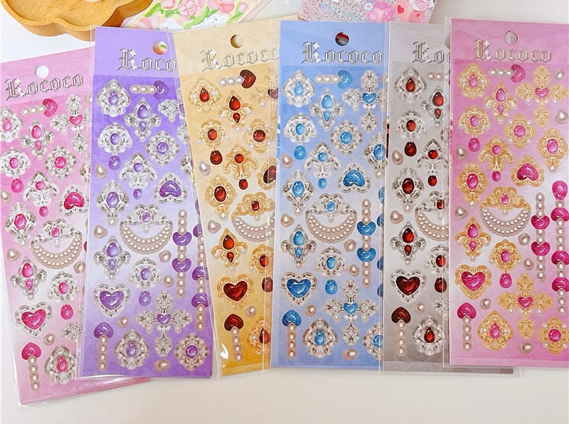 Rococo Flower Sticker Rococo Gem Sticker