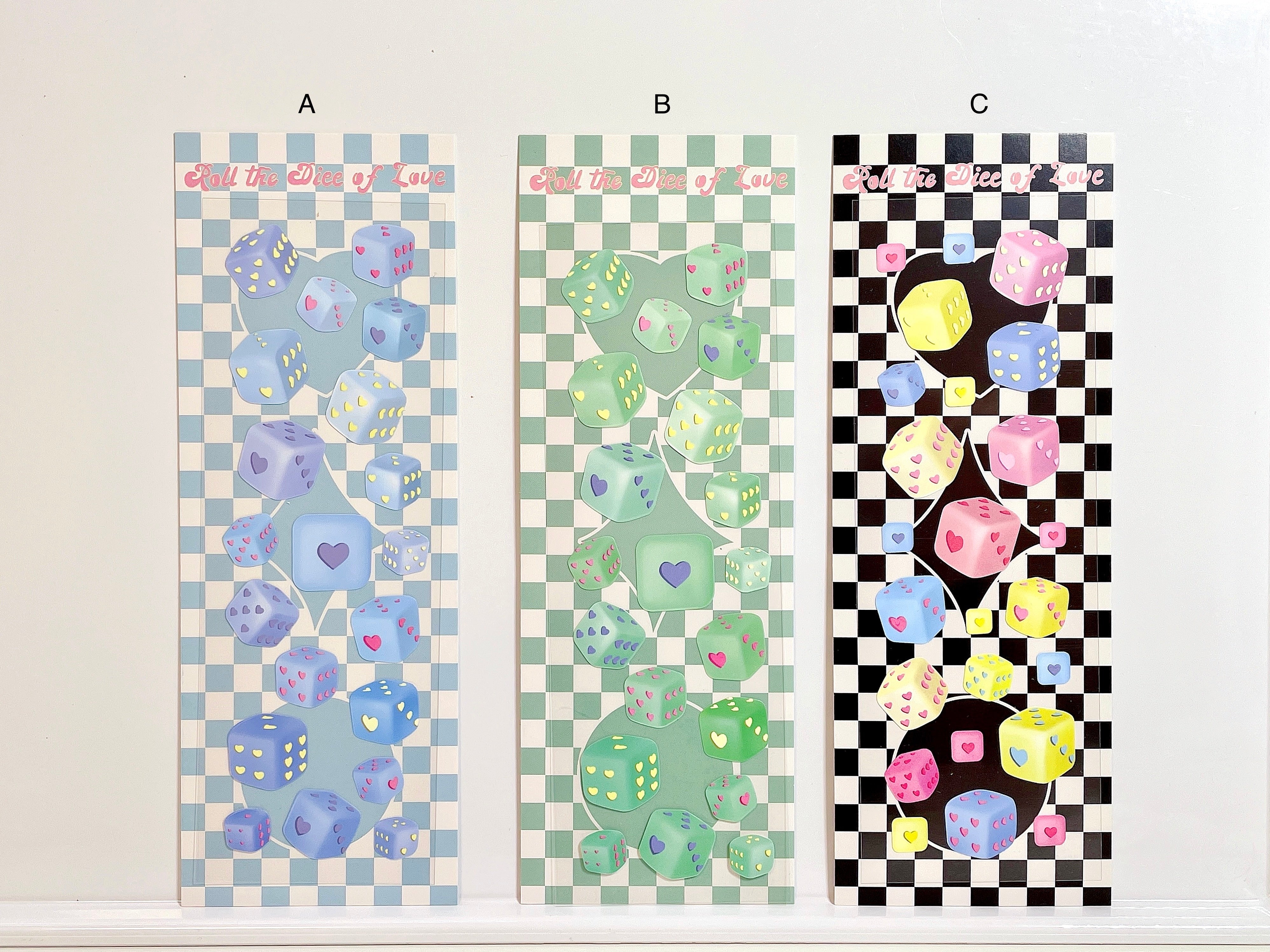 Dice sticker sheet