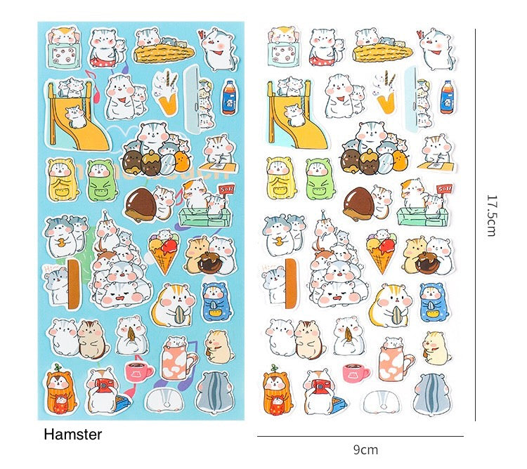Cute Animal Sticker Sheet