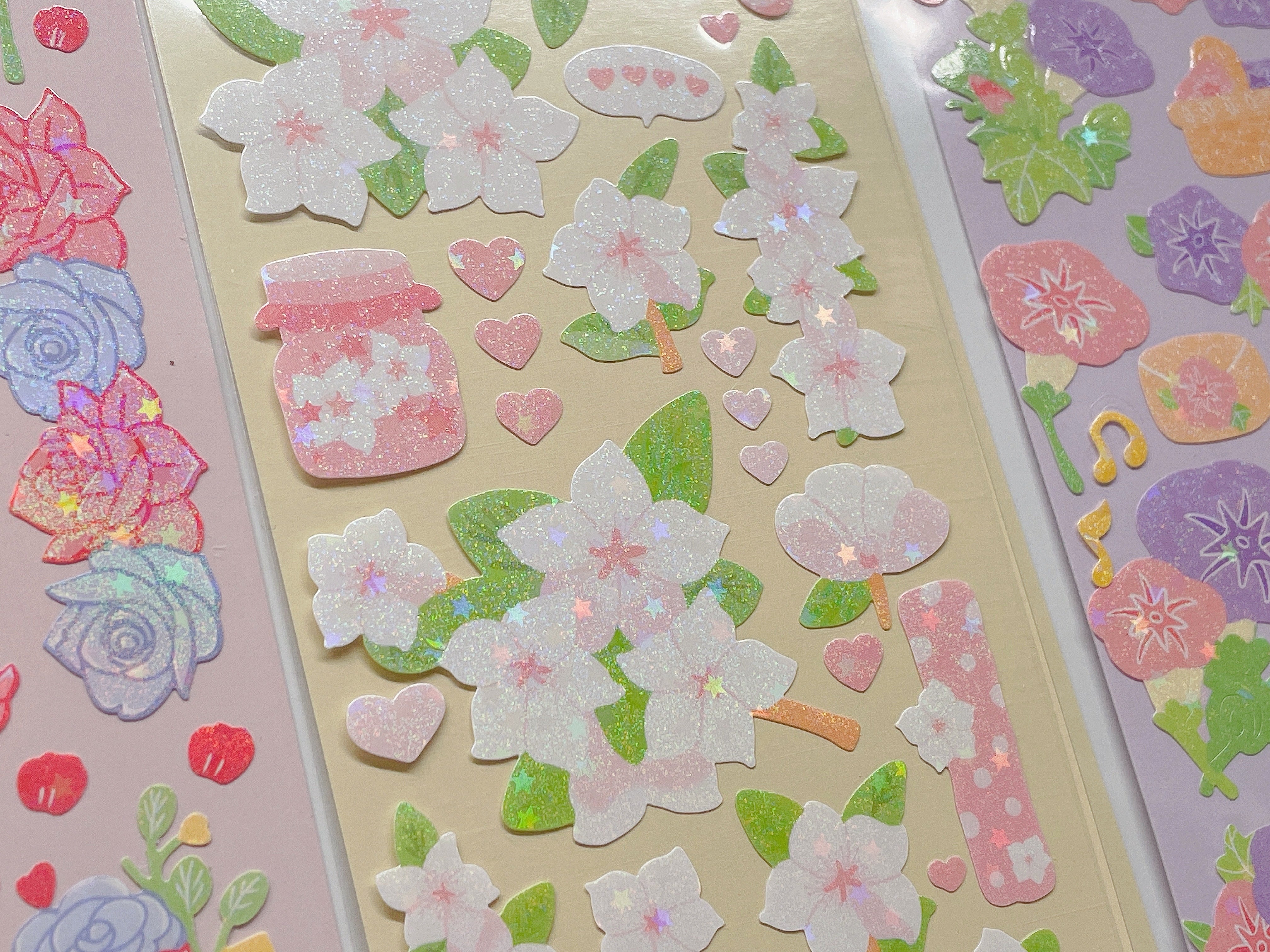 Sparkle Flower Sticker Sheet