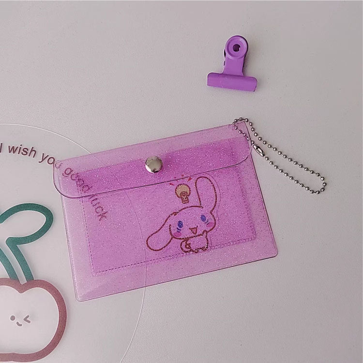 Small Clear Glitter Card Holder
