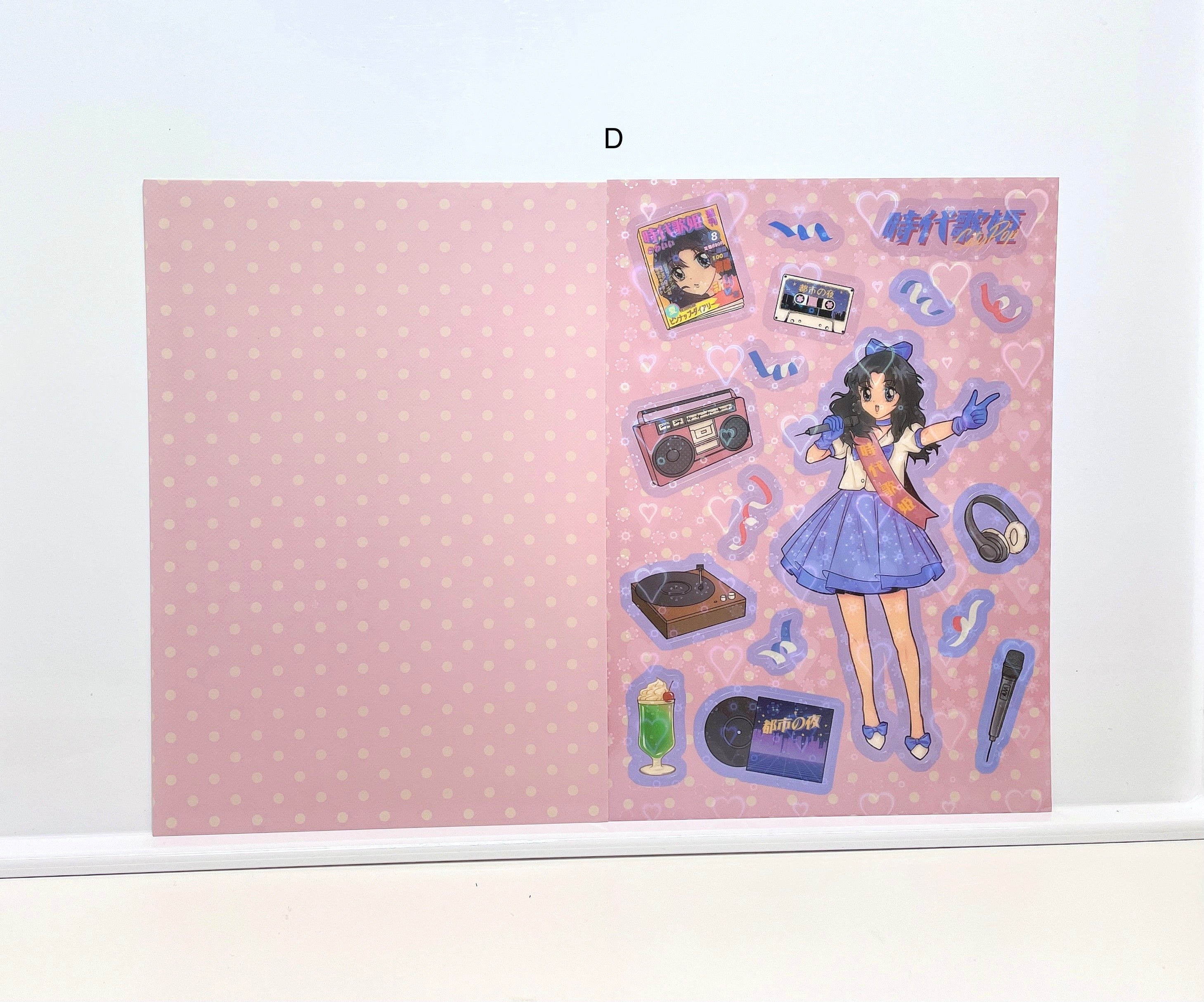 Comic girl sticker sheet