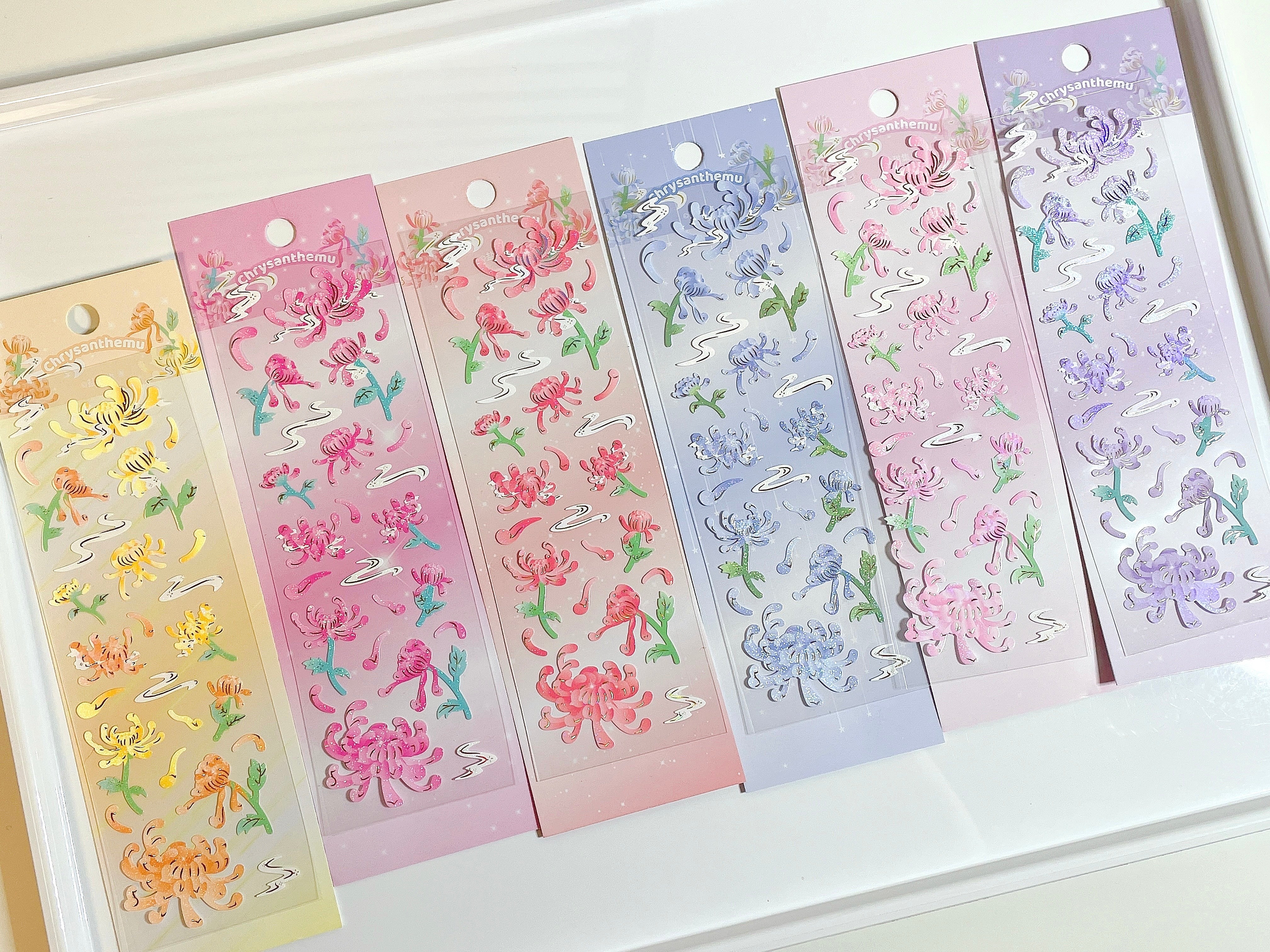 Chrysanthemum sticker sheet