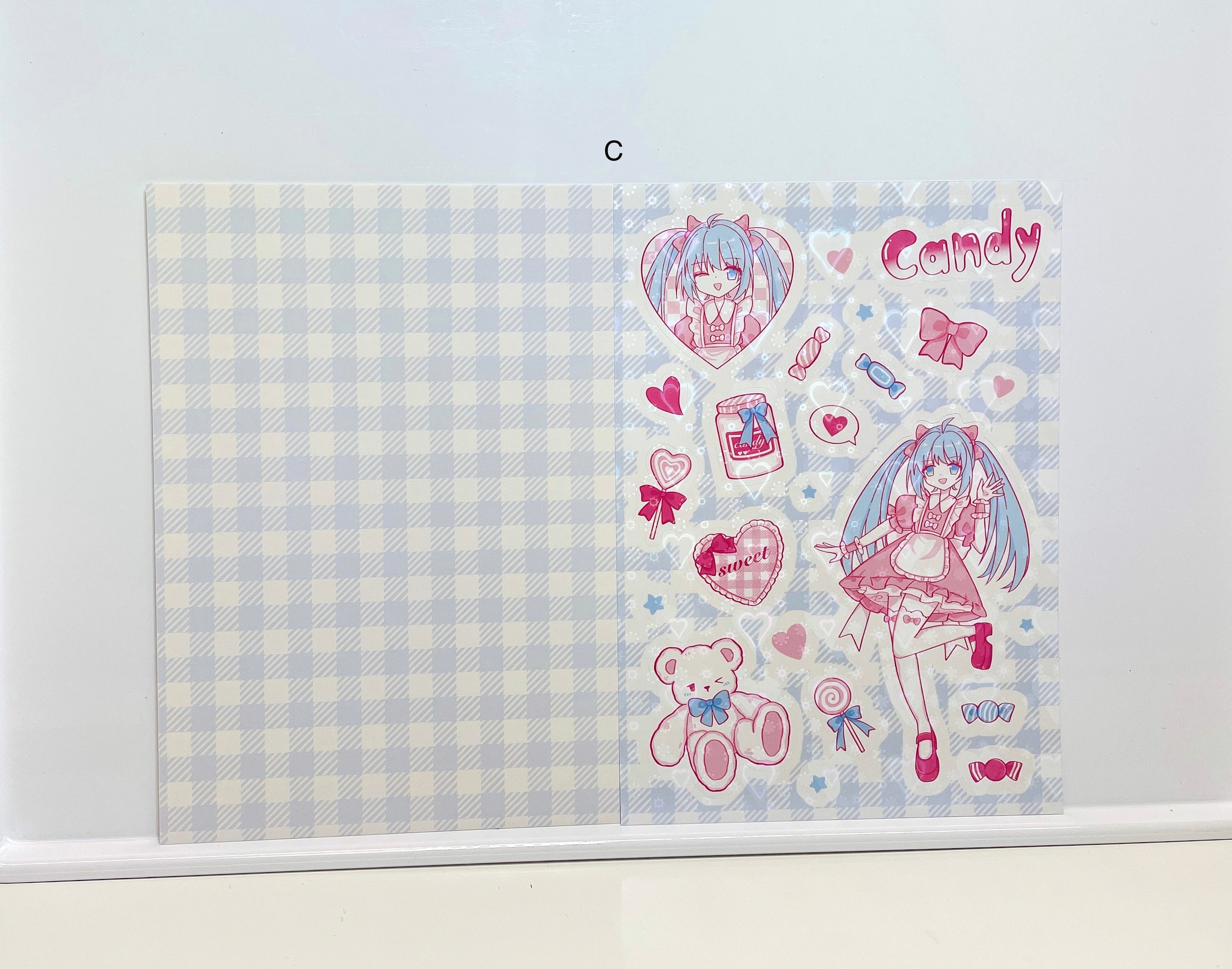 Comic girl sticker sheet