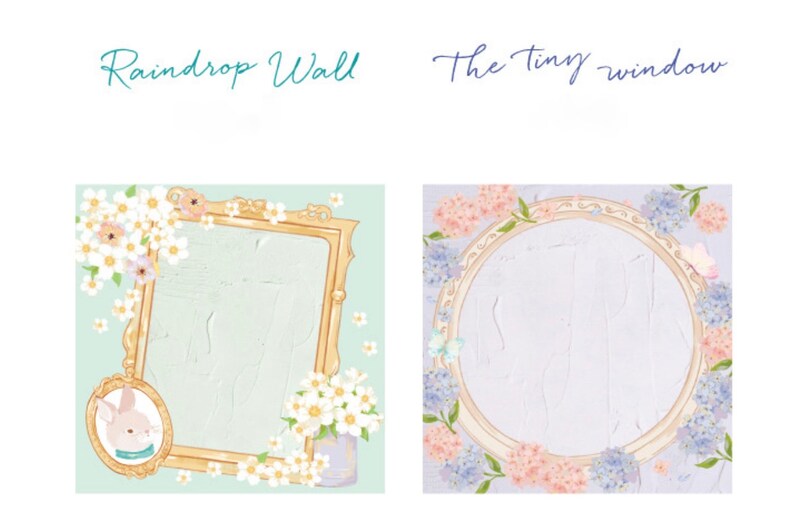 Bunny Bear Flower Memo Pad