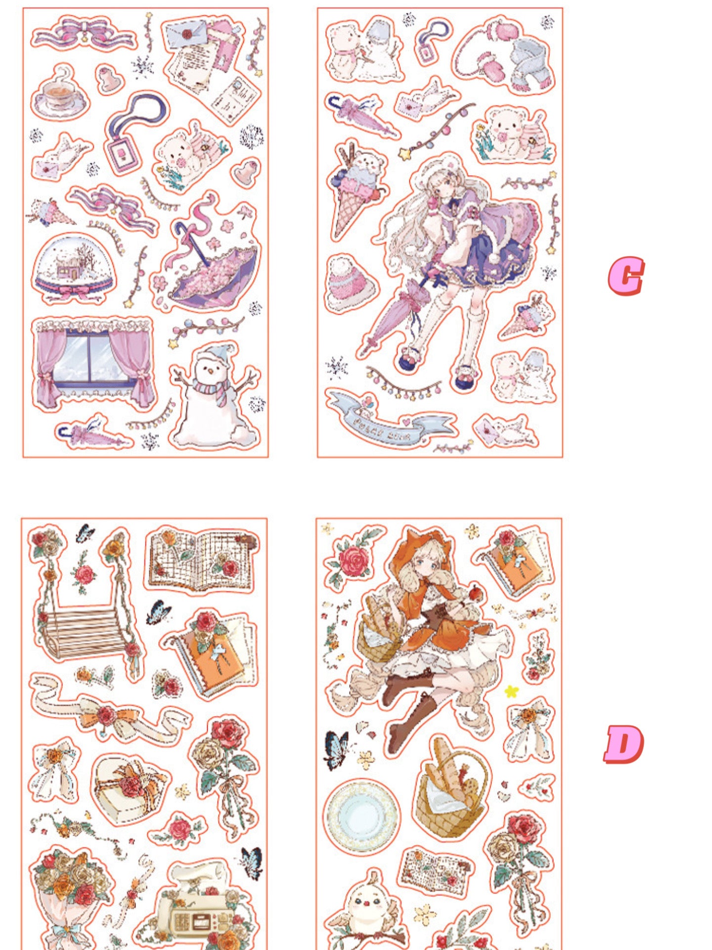 Kawaii Princess Stickers