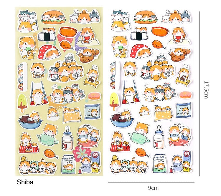 Cute Animal Sticker Sheet